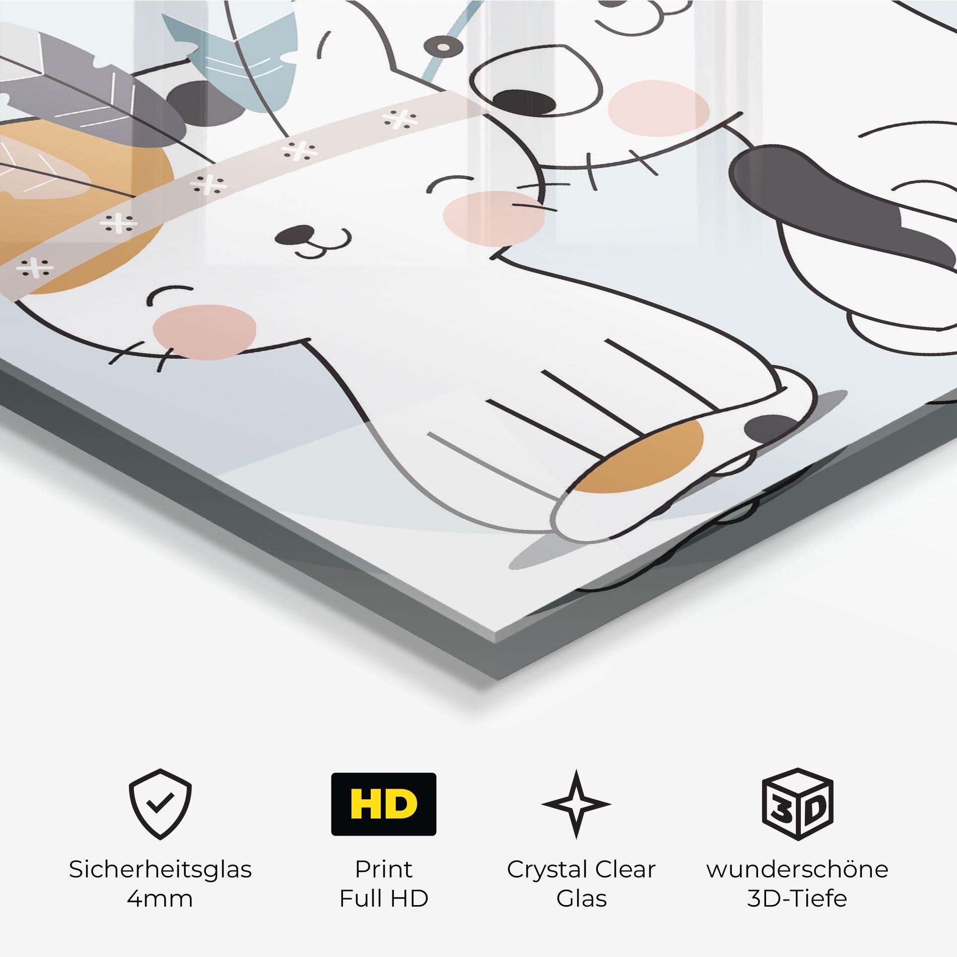 Glasbild Bff Cats mockup 3