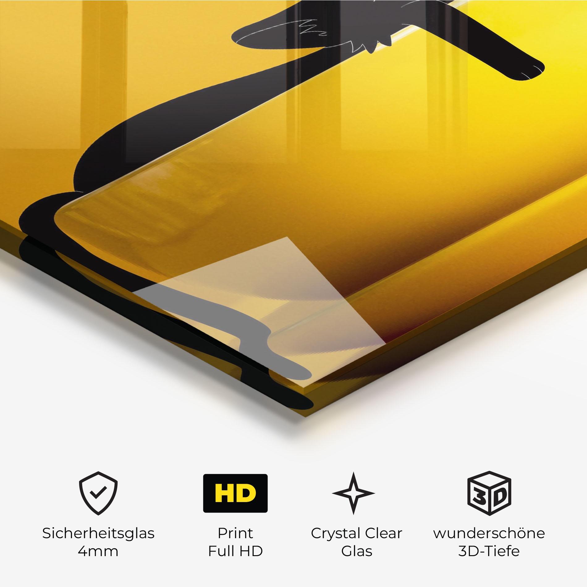 Glasbild Cat In A Cup mockup 3