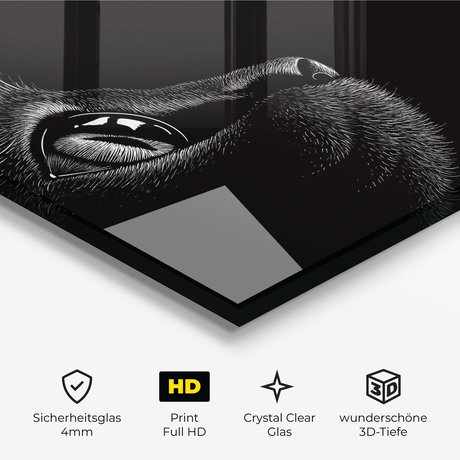 Glasbild Glass Eye Cat mockup 3