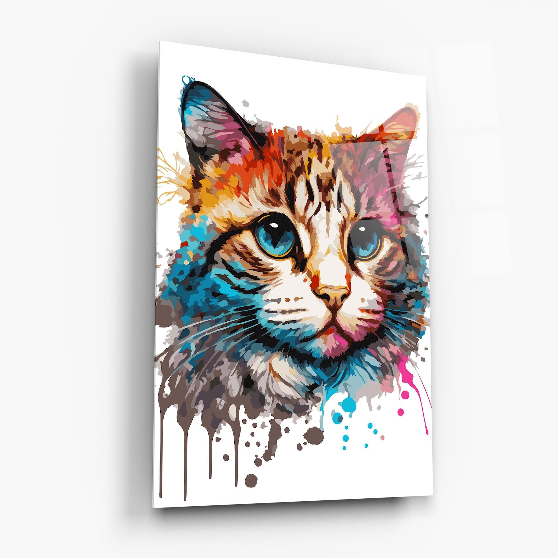 Glasbild Blue Eyes Cat mockup 6