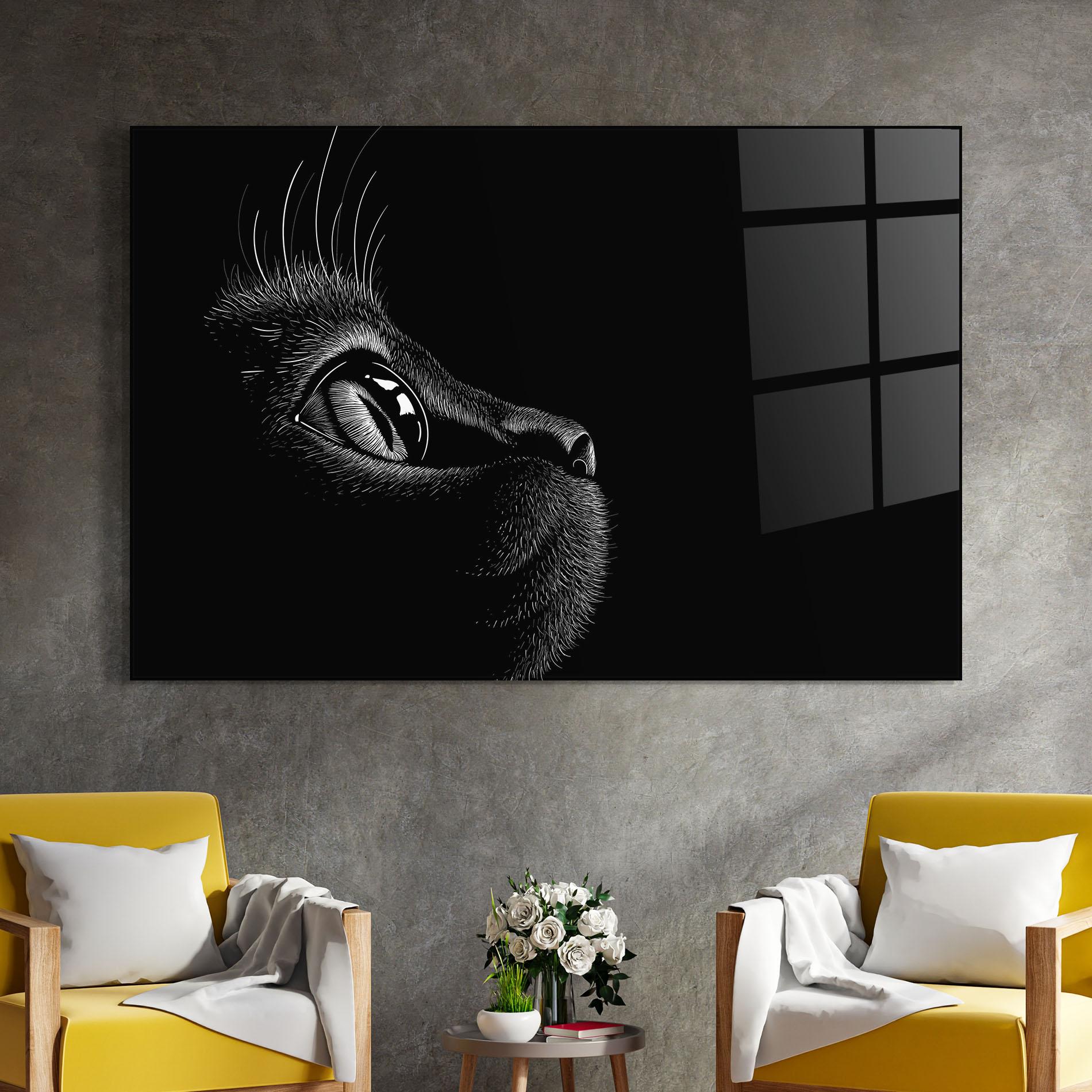 Glasbild Glass Eye Cat mockup 4