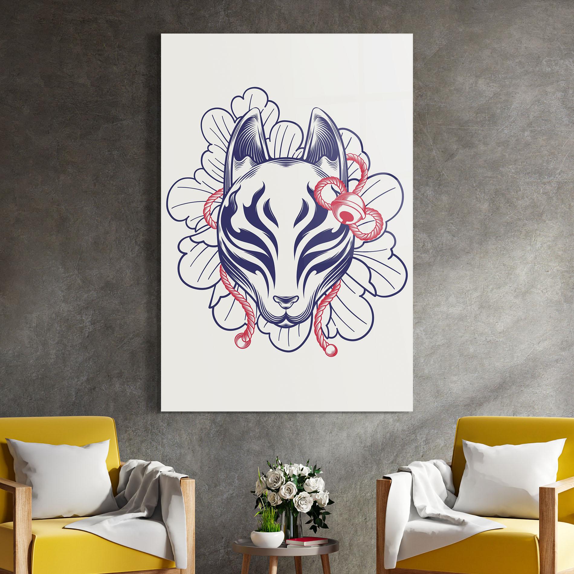 Glasbild Asiatic Cat mockup 4