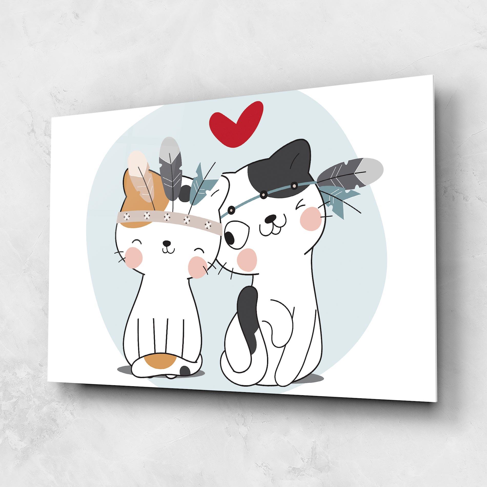 Glasbild Bff Cats mockup 1