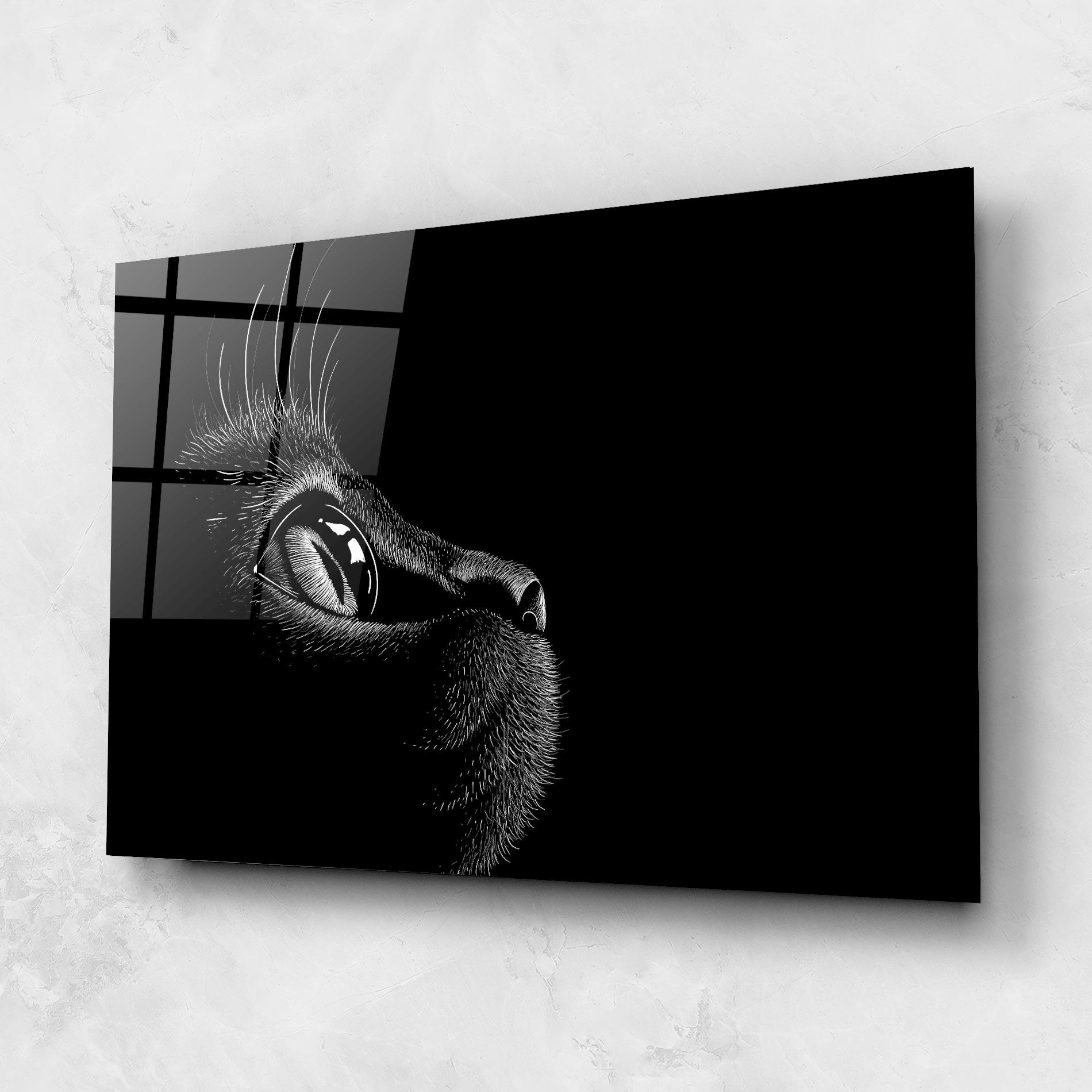 Glasbild Glass Eye Cat mockup 1