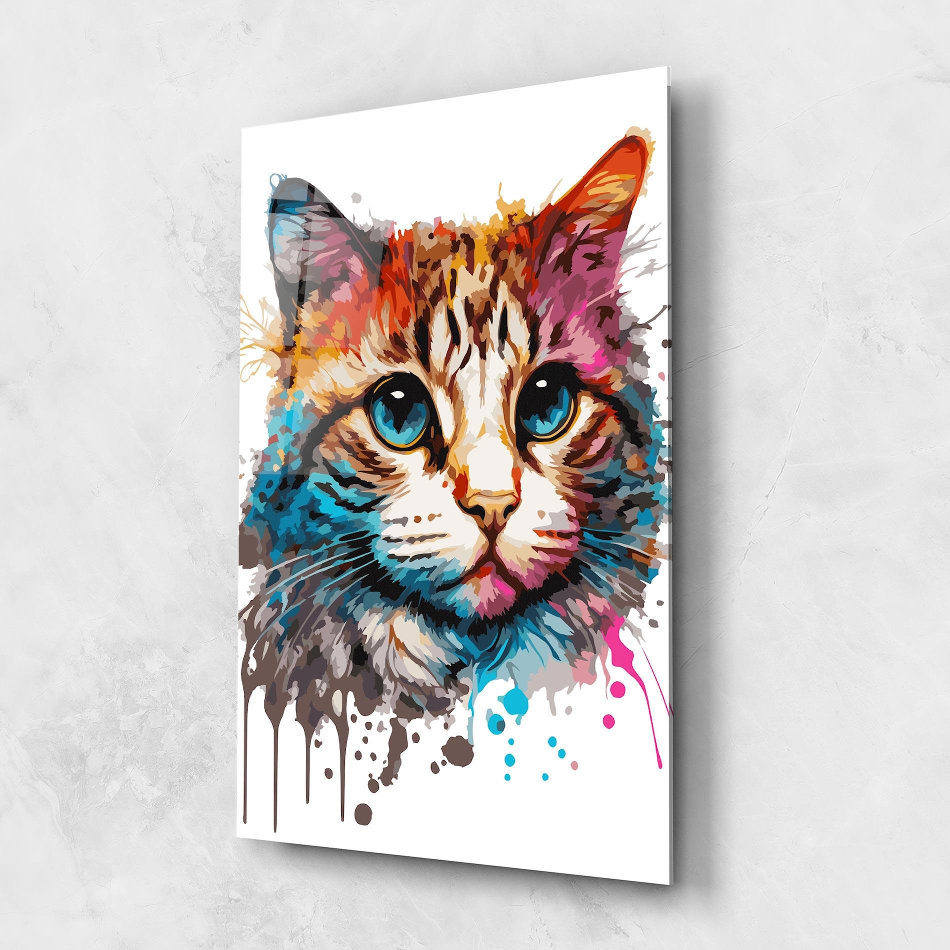 Glasbild Blue Eyes Cat mockup 1
