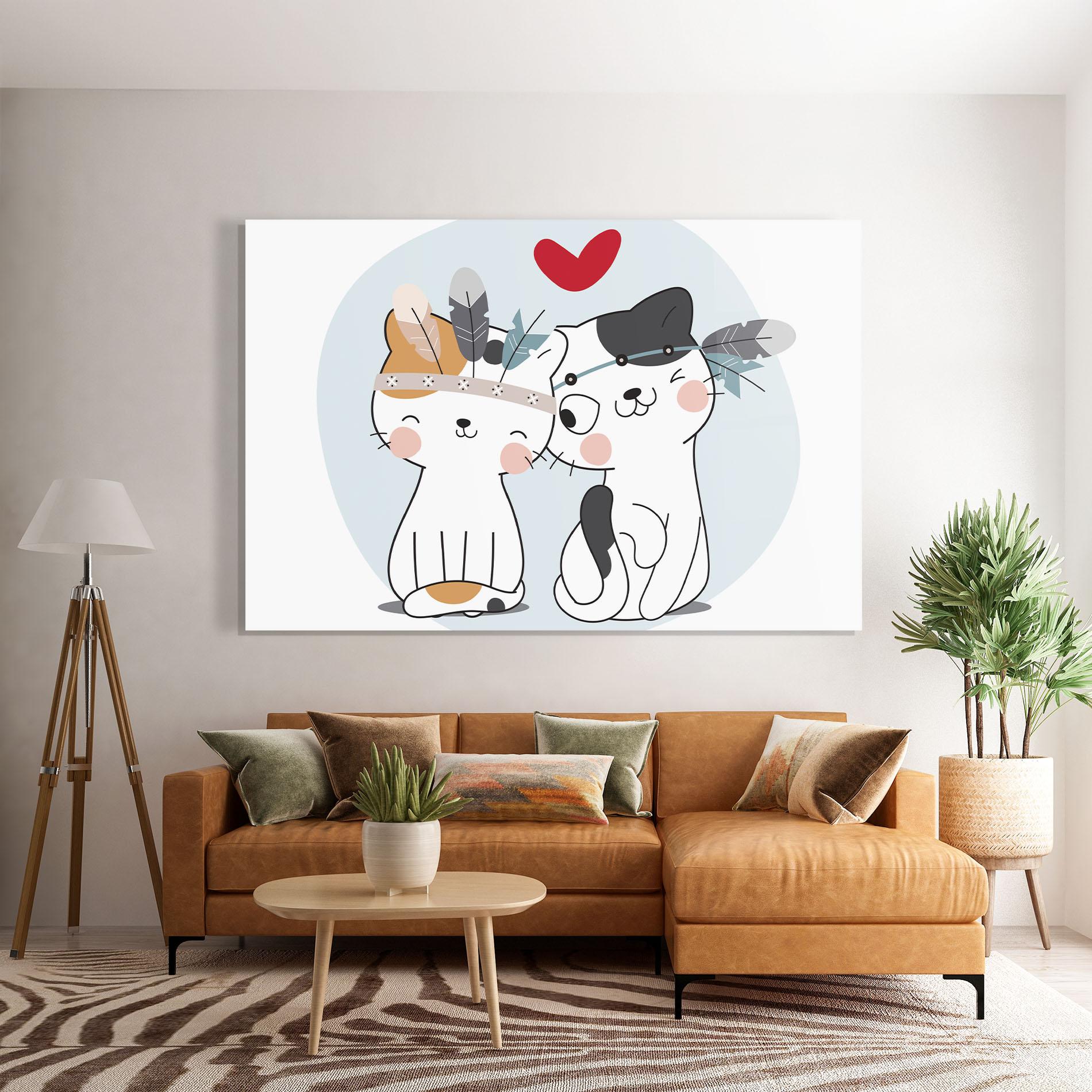Glasbild Bff Cats mockup 7