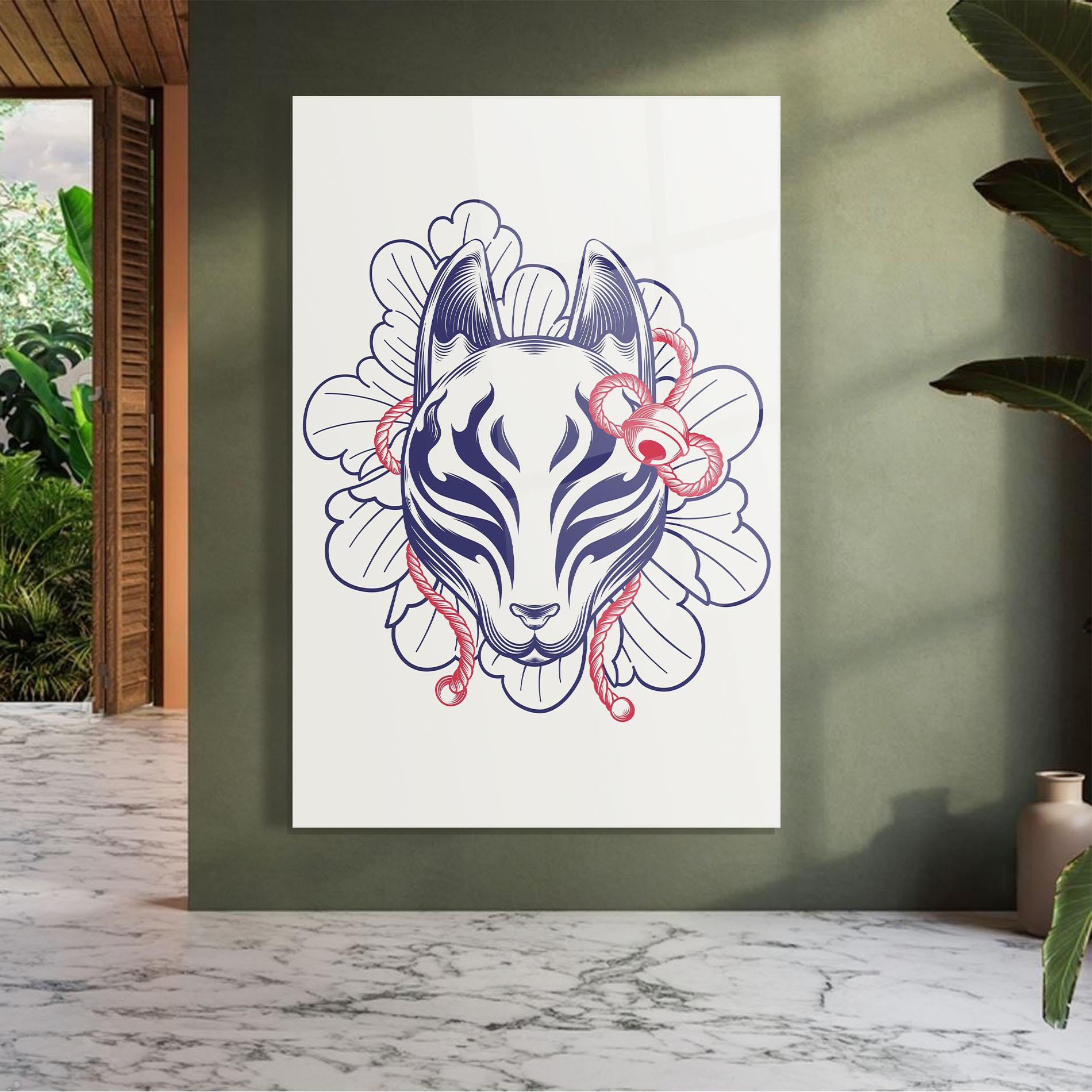 Glasbild Asiatic Cat mockup 7