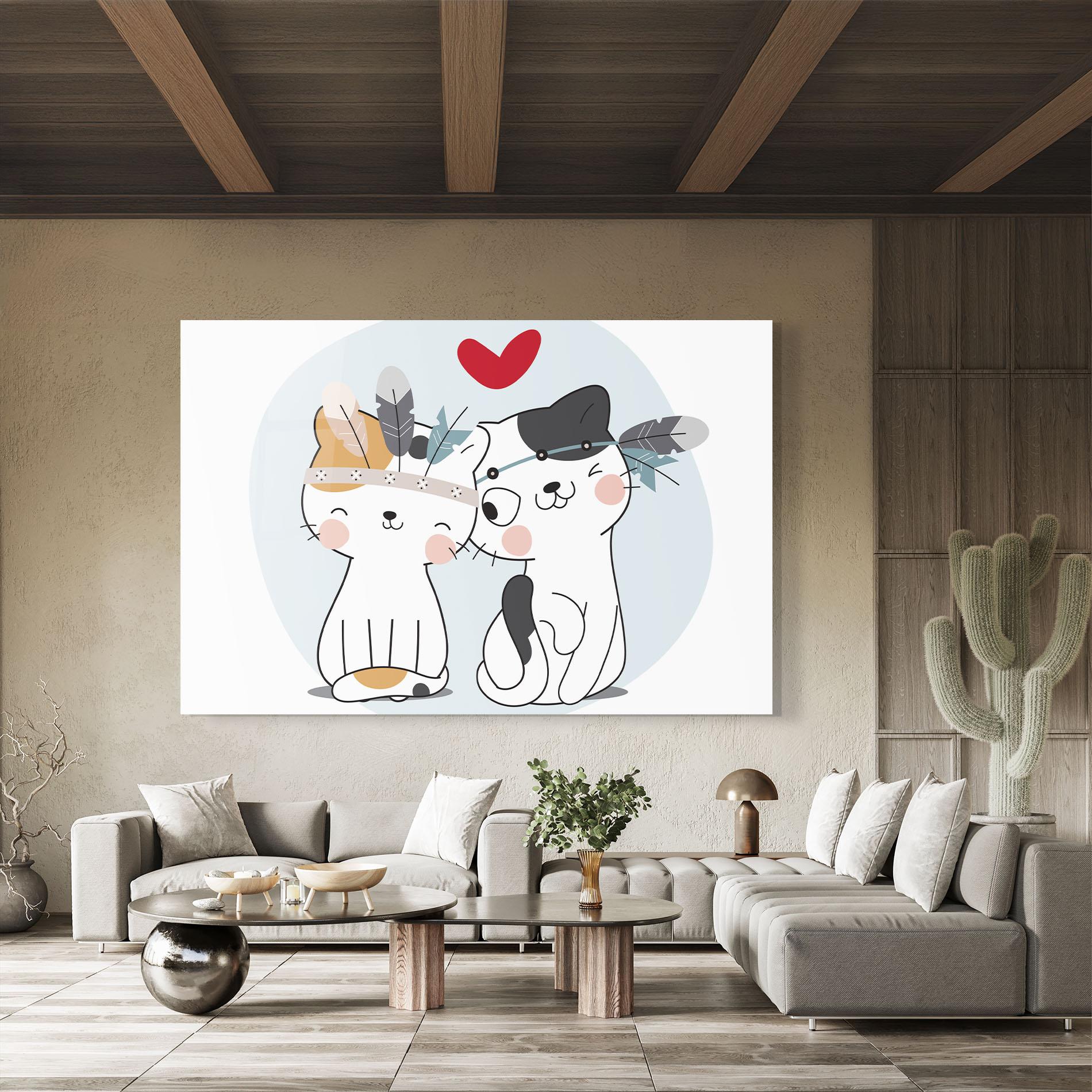 Glasbild Bff Cats mockup 8