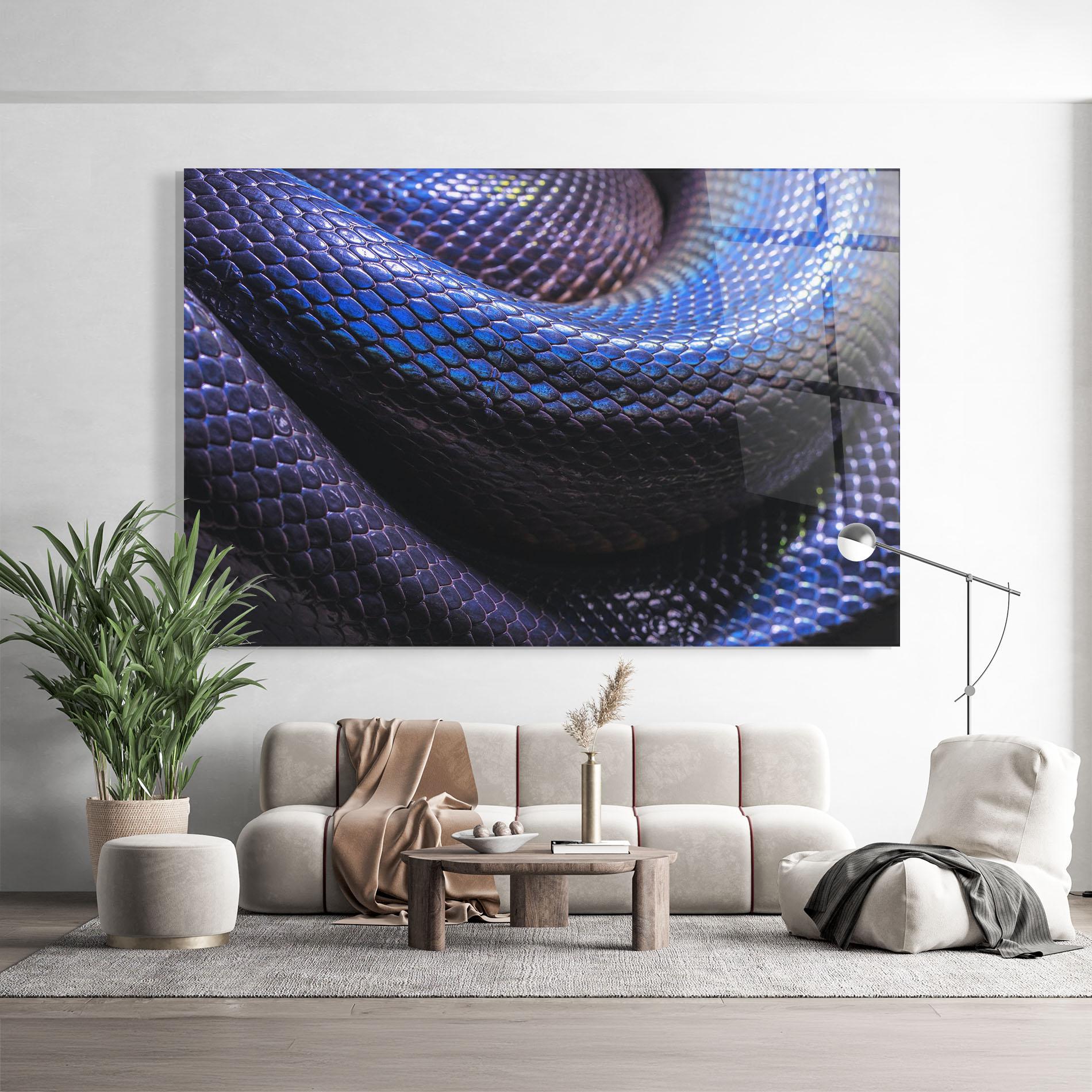 Glasbild Snake Skin mockup 9