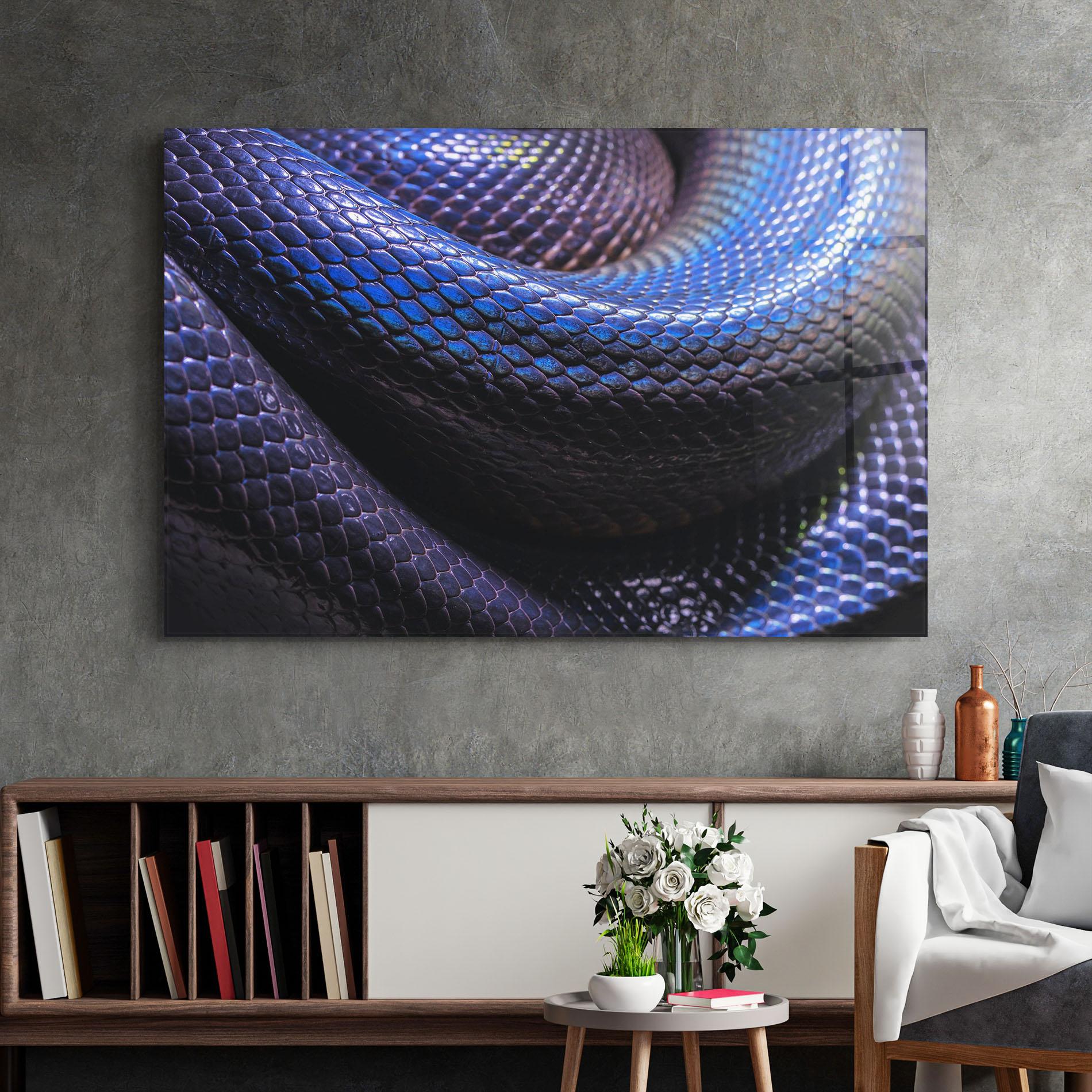 Glasbild Snake Skin mockup 2