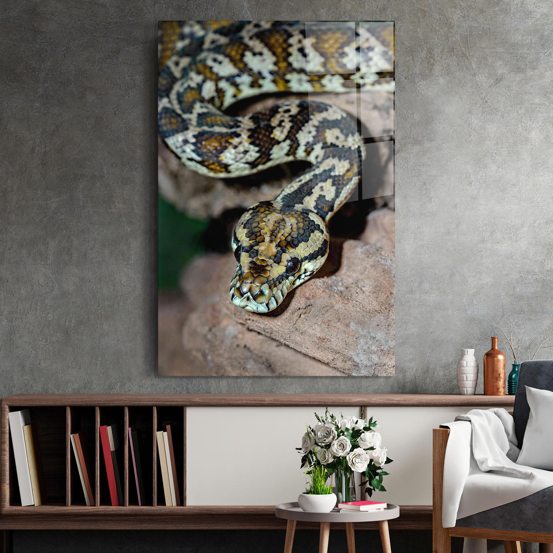 Glasbild King Snake mockup 2