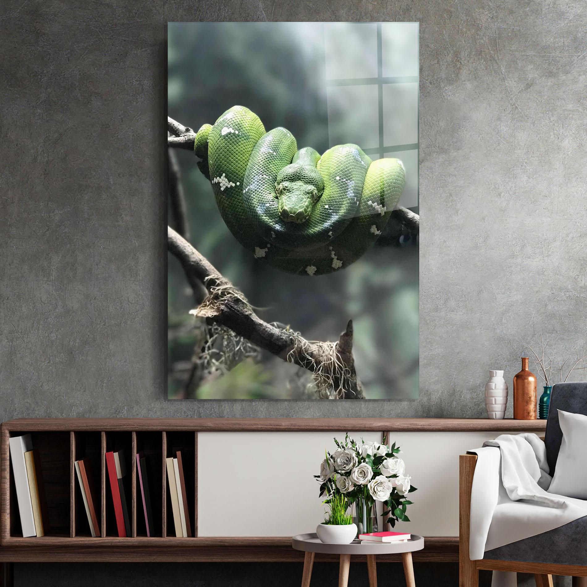 Glasbild Sleepy Snake mockup 2