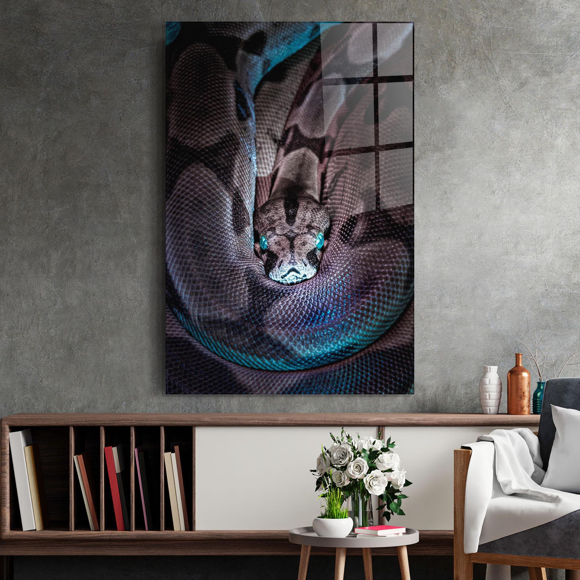 Glasbild Vibrant Snake mockup 2