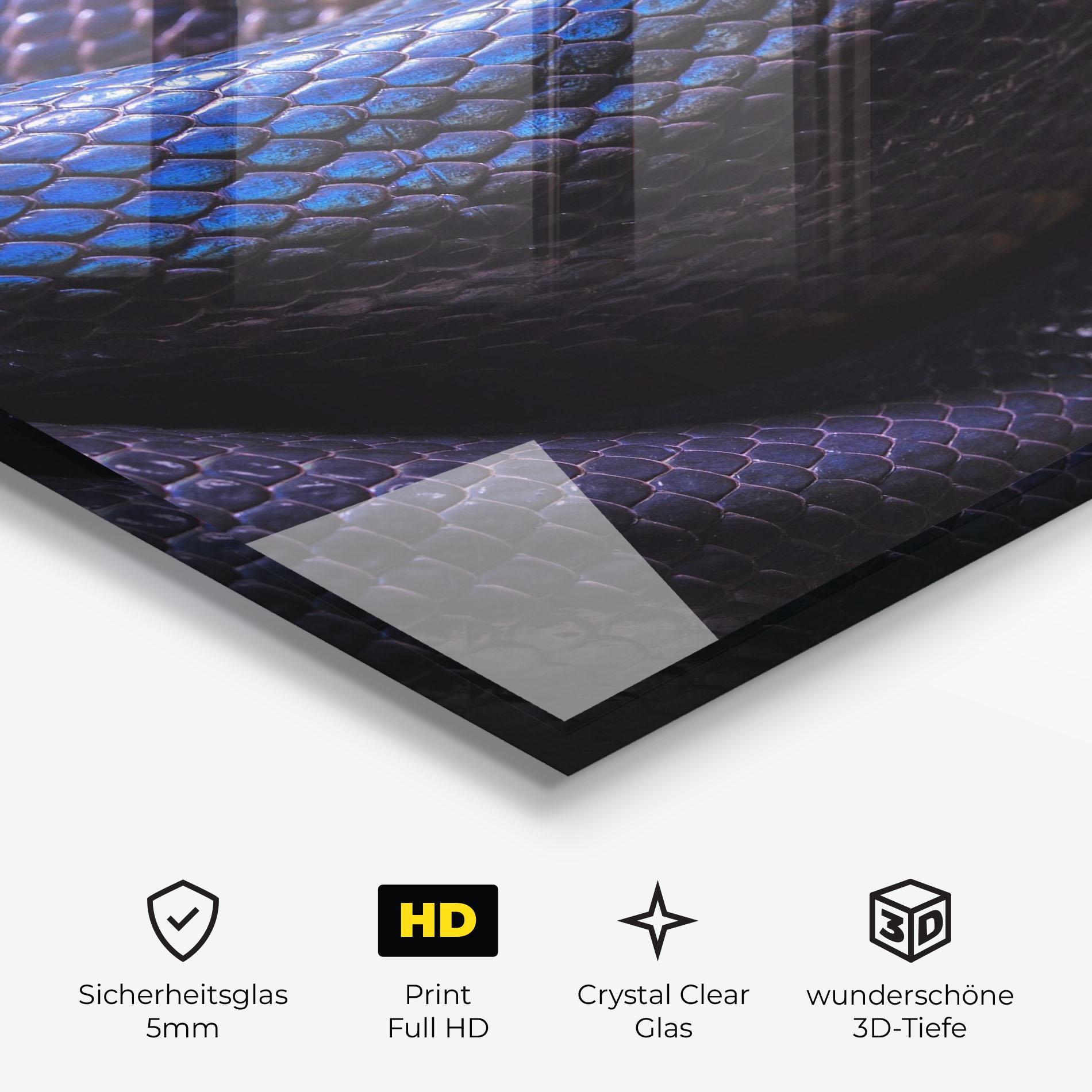 Glasbild Snake Skin mockup 3