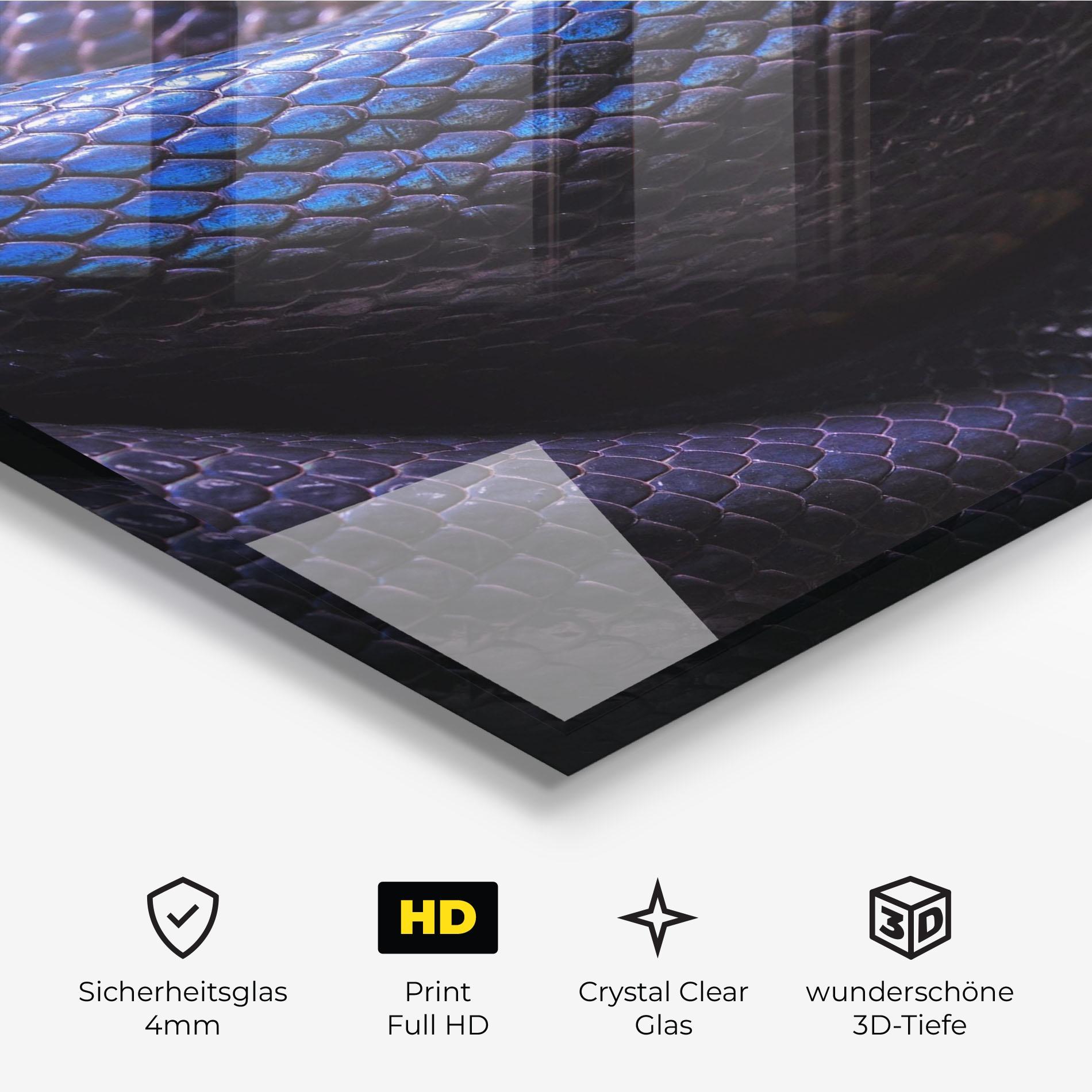 Glasbild Snake Skin mockup 3