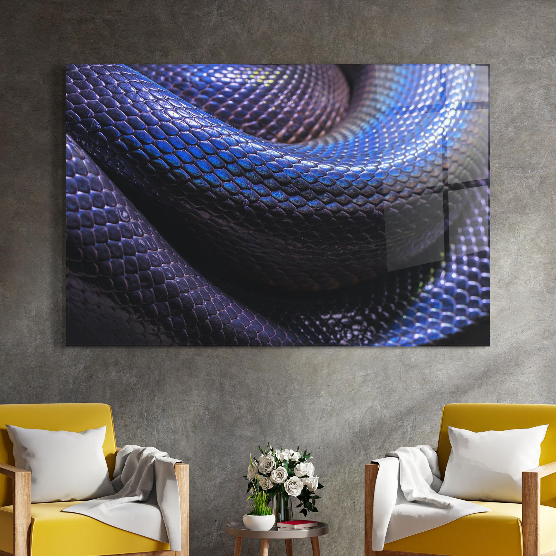 Glasbild Snake Skin mockup 4