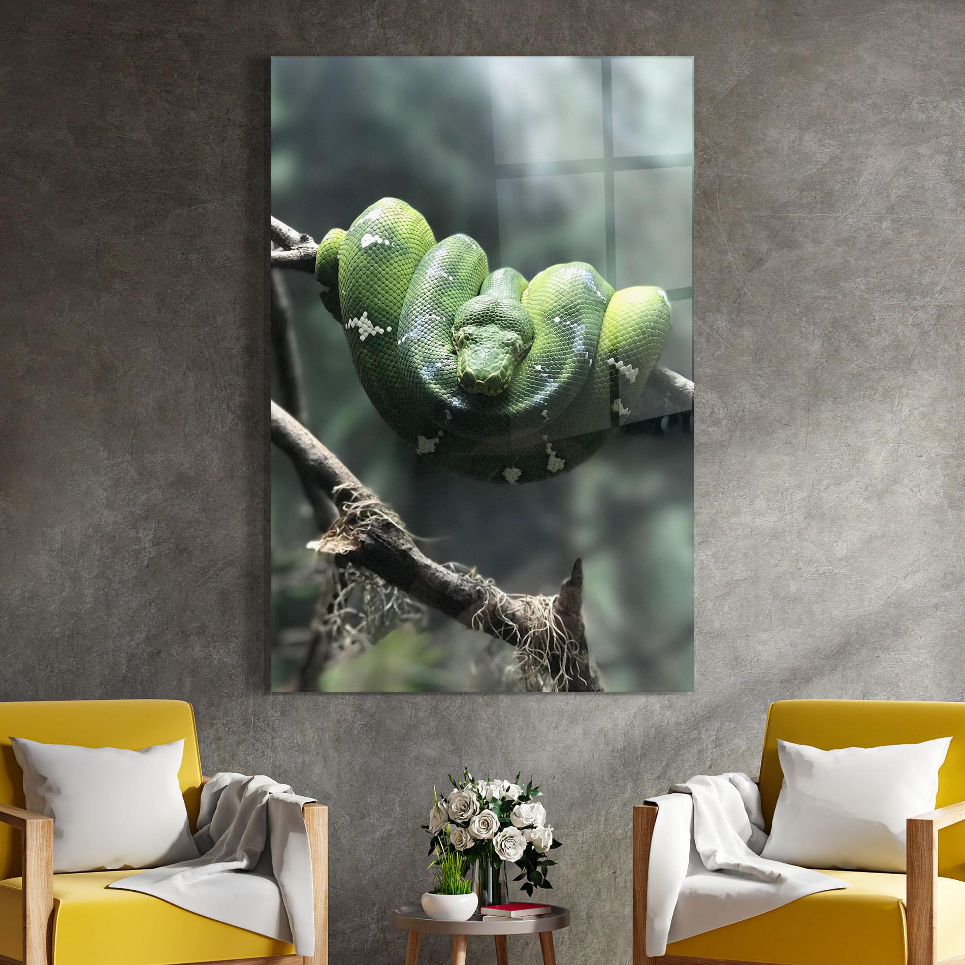 Glasbild Sleepy Snake mockup 4