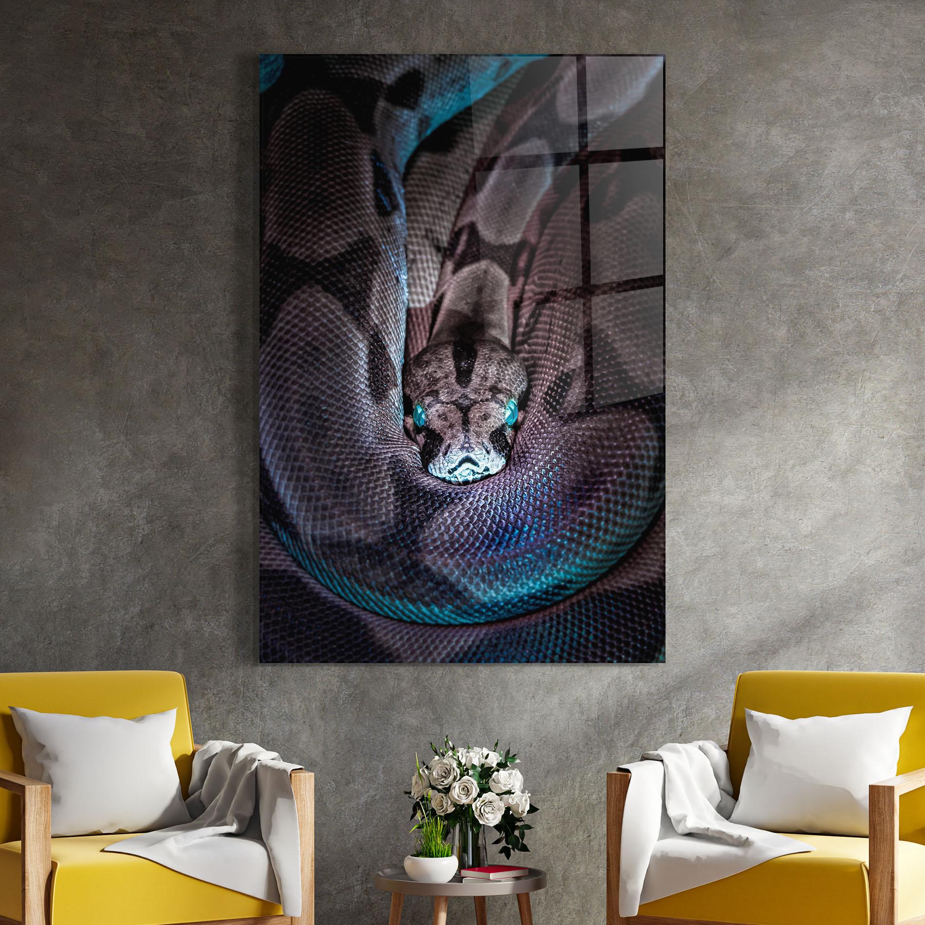 Glasbild Vibrant Snake mockup 4