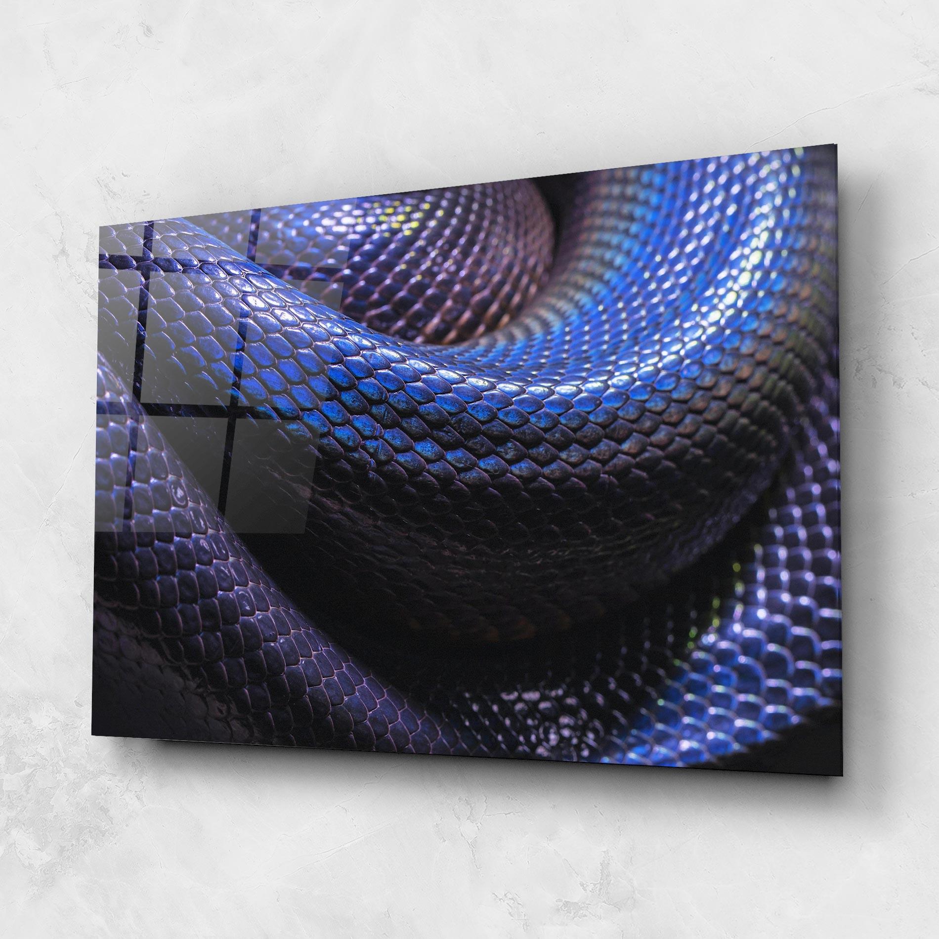 Glasbild Snake Skin mockup 1