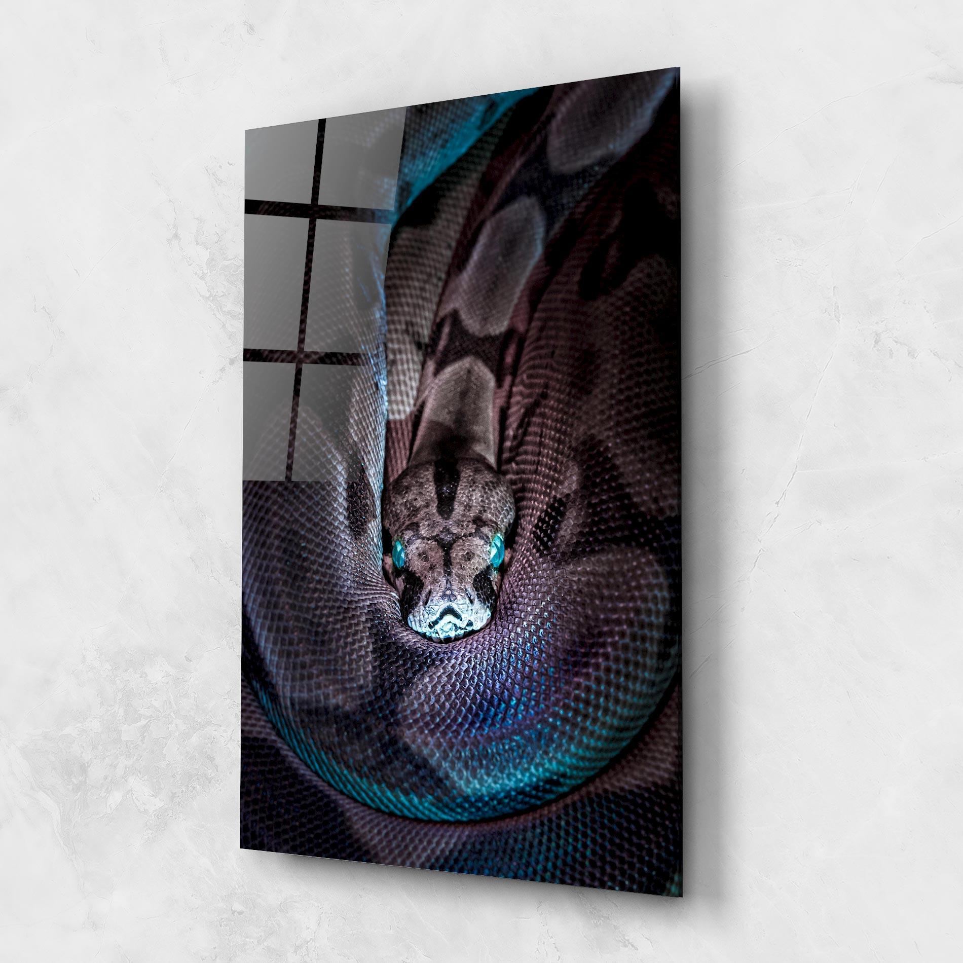 Glasbild Vibrant Snake mockup 1