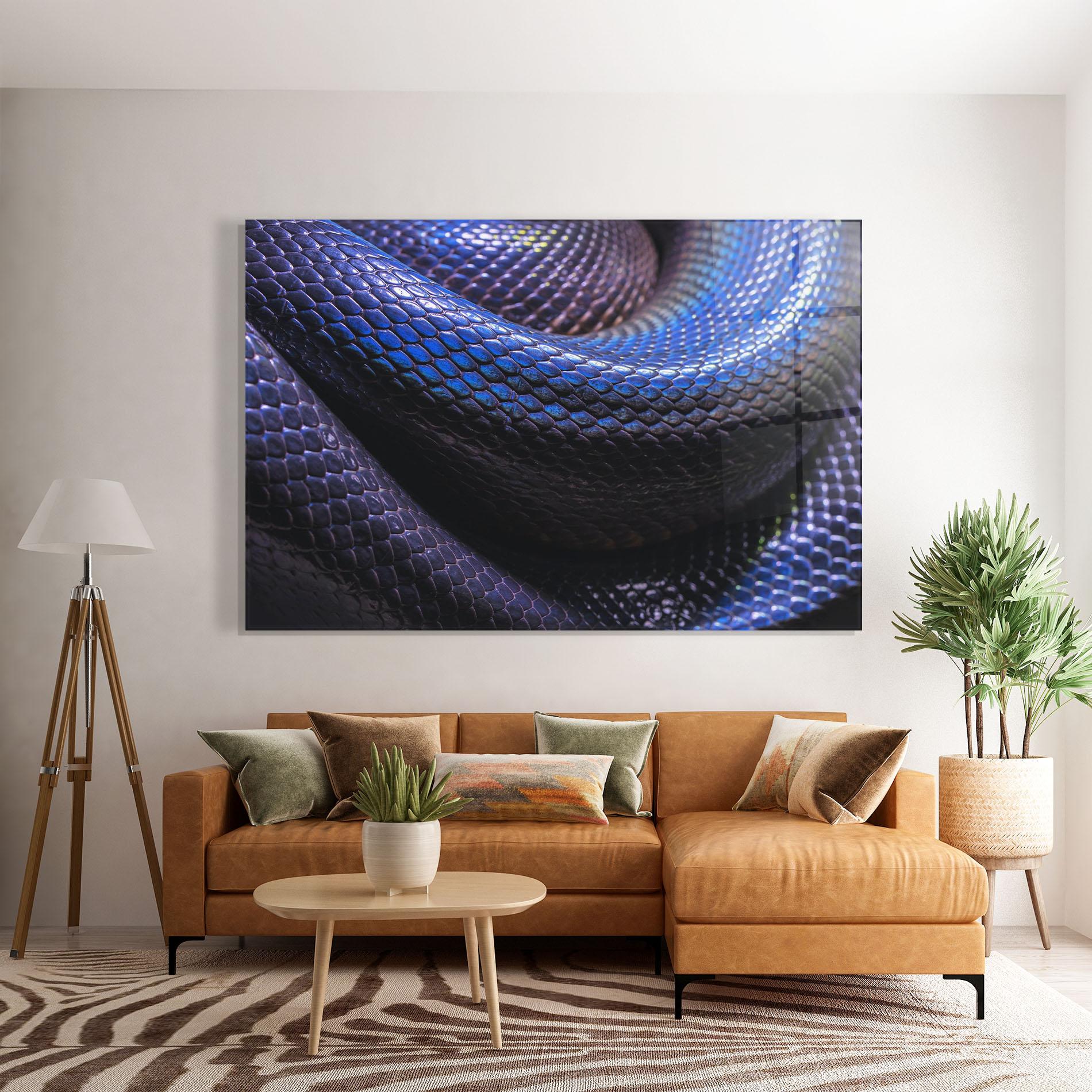 Glasbild Snake Skin mockup 7