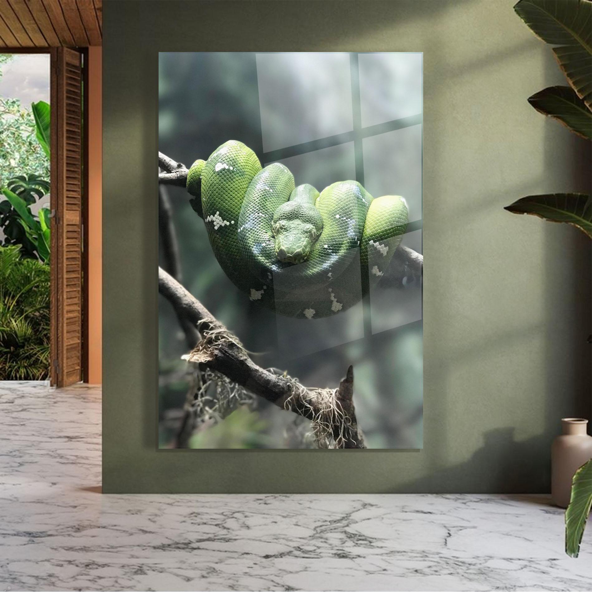 Glasbild Sleepy Snake mockup 7