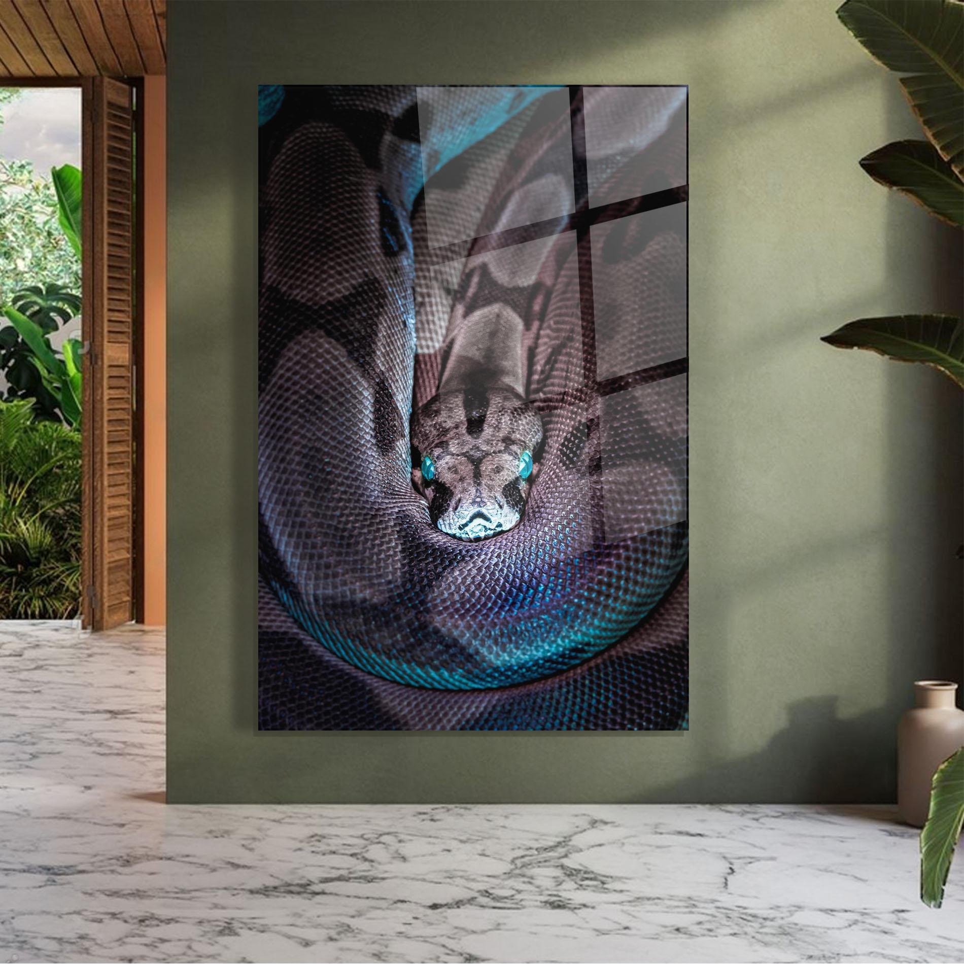 Glasbild Vibrant Snake mockup 7