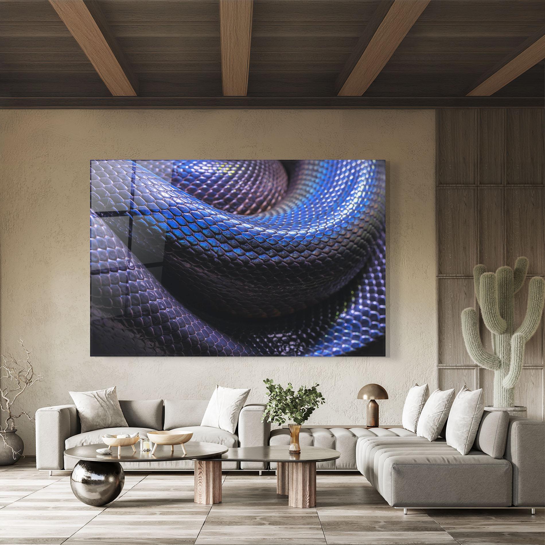Glasbild Snake Skin mockup 8