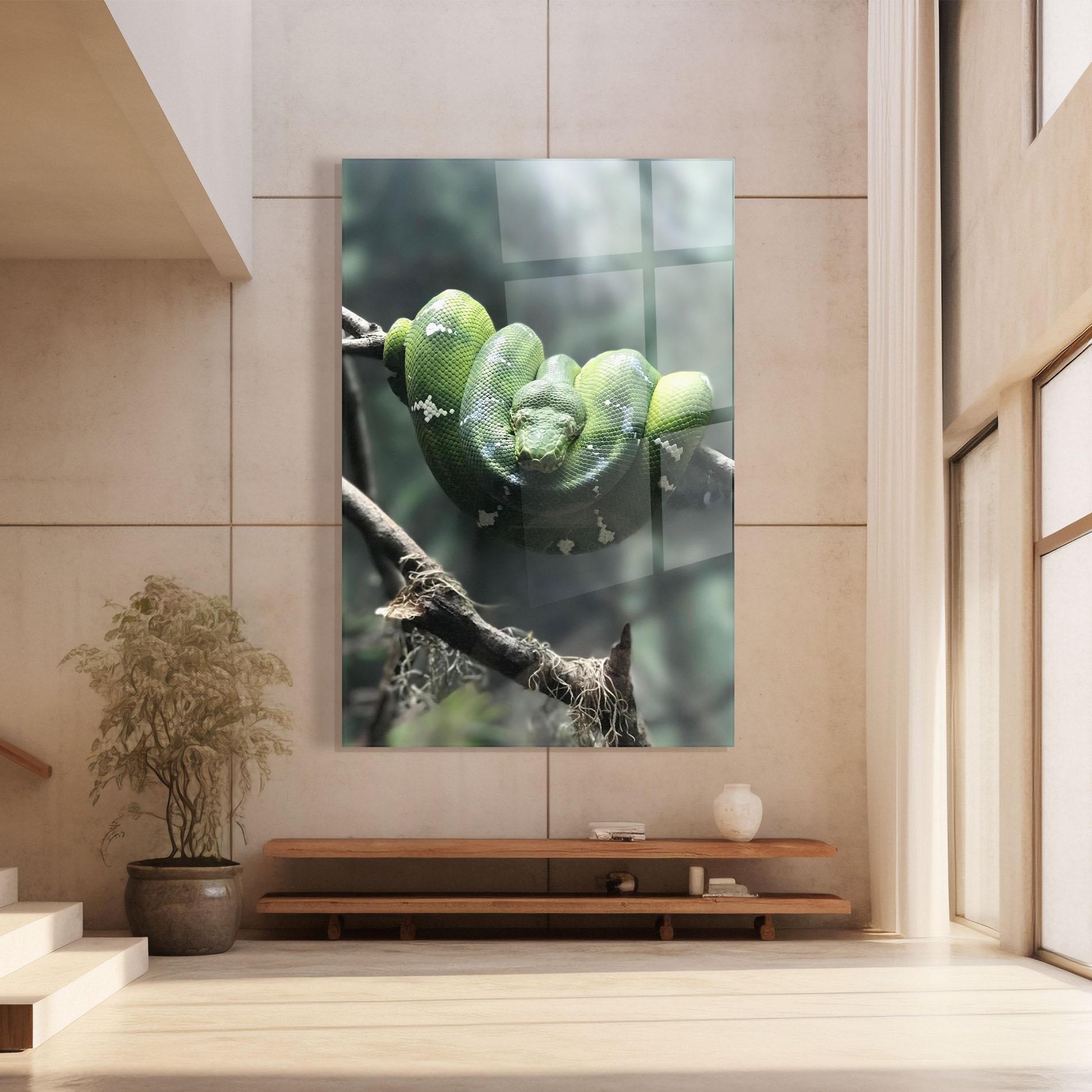 Glasbild Sleepy Snake mockup 8