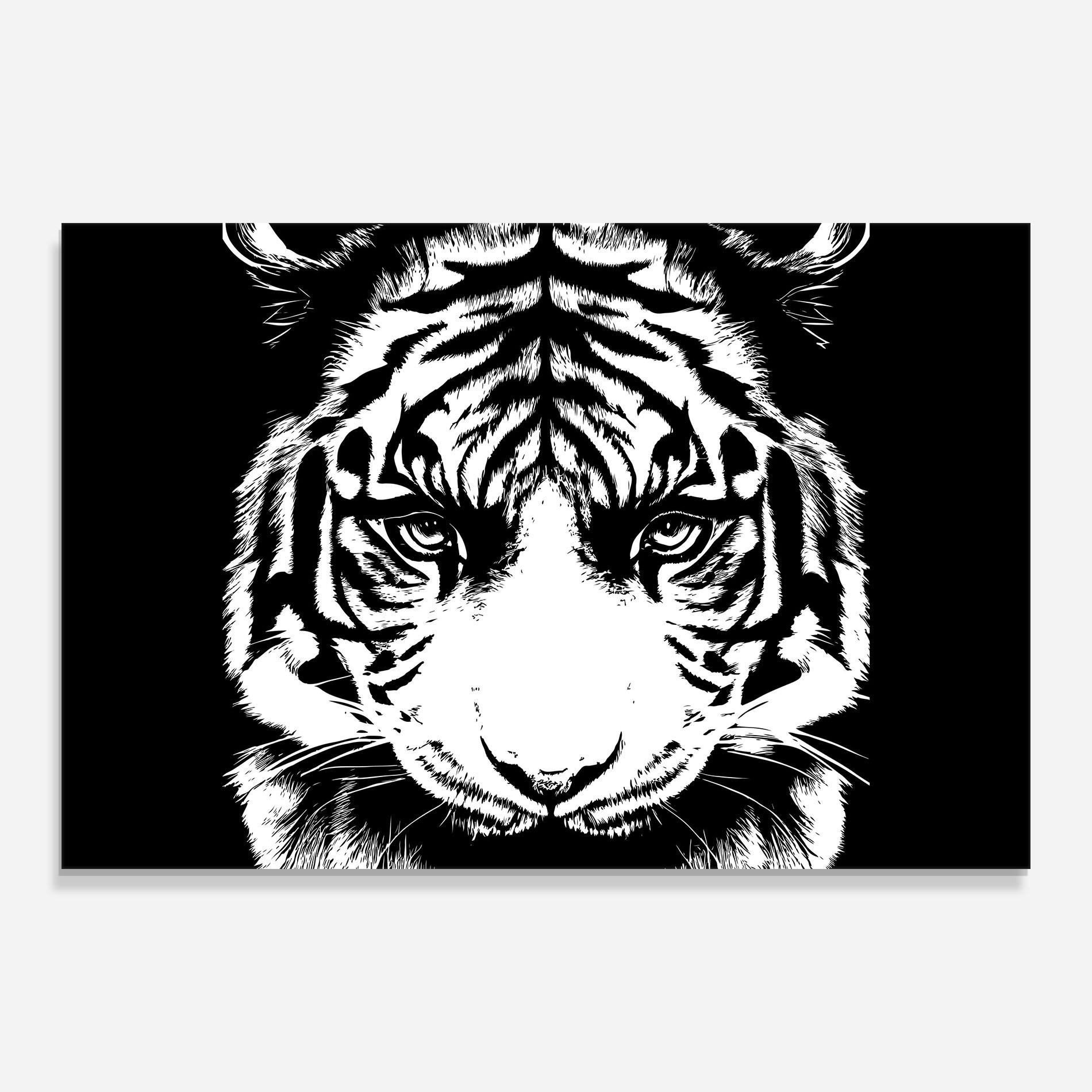 Glasbild Big Eyes Tiger mockup 0