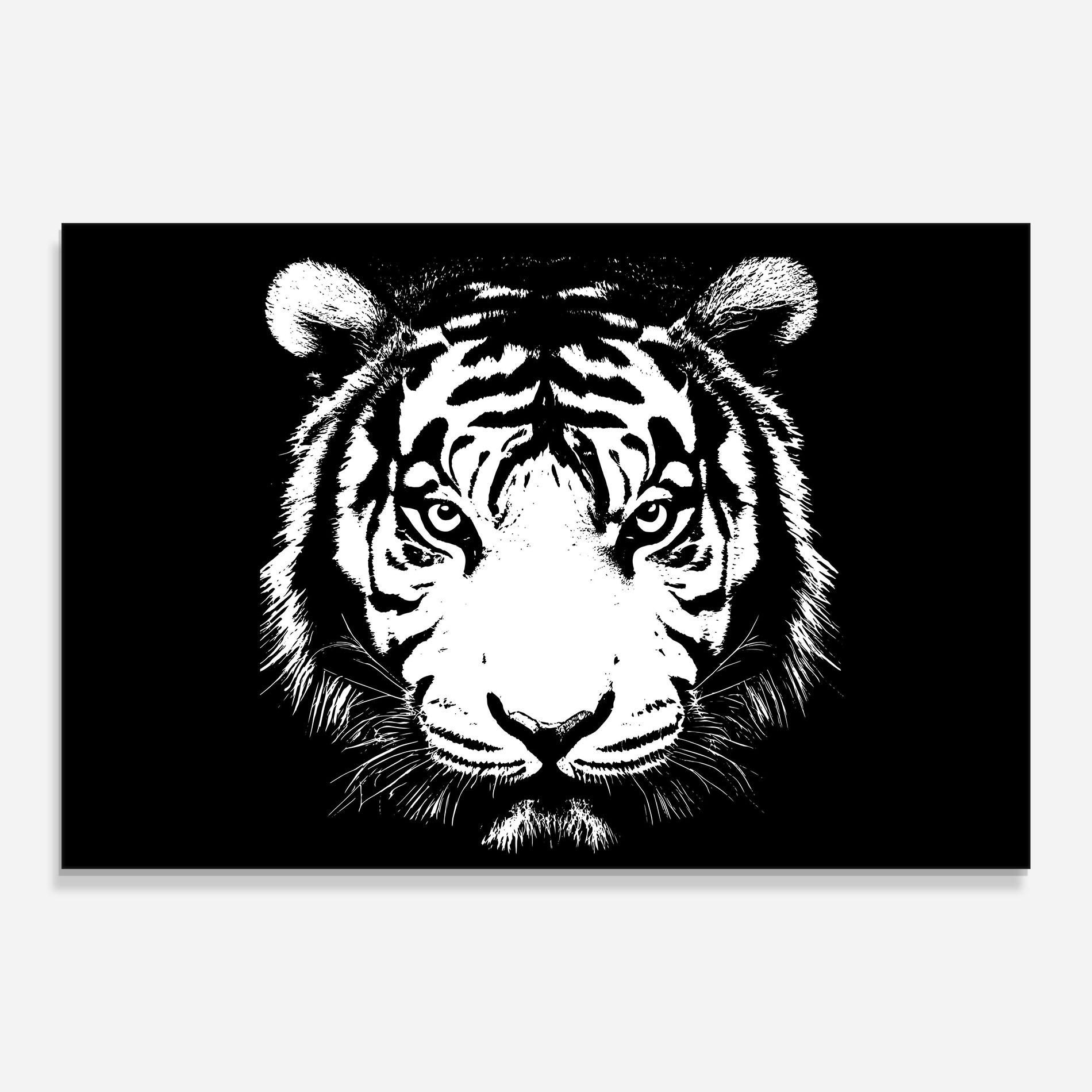 Glasbild White Head Tiger mockup 0