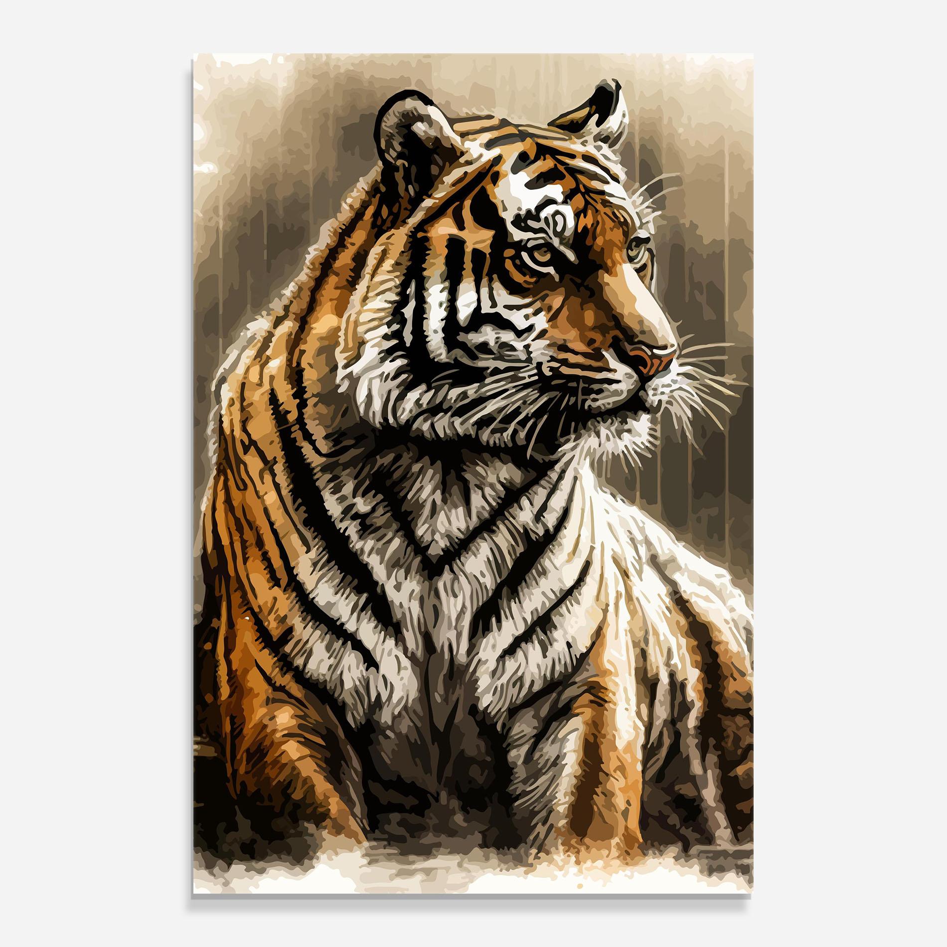 Glasbild Rain Tiger mockup 0