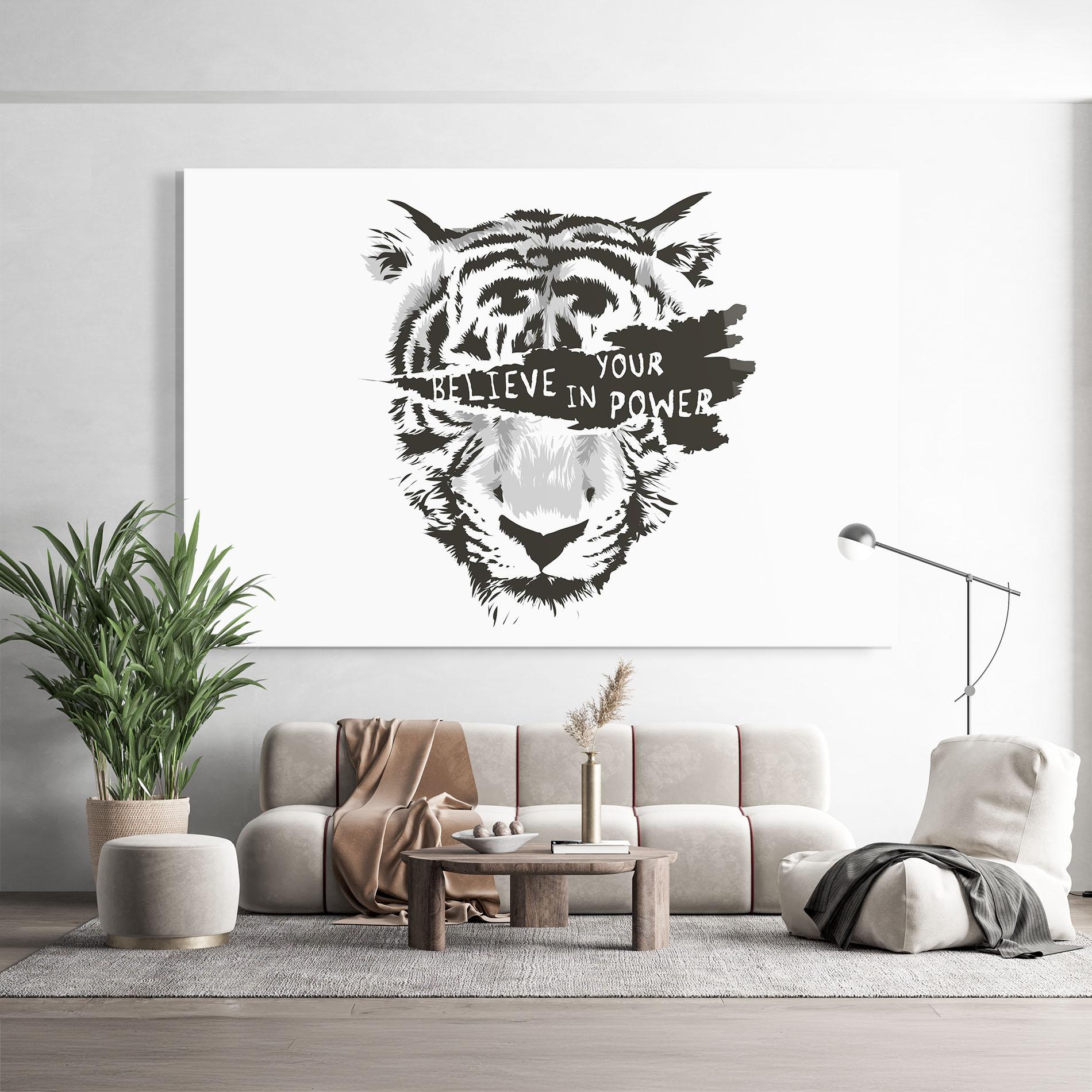 Glasbild Belive In Your Power mockup 9