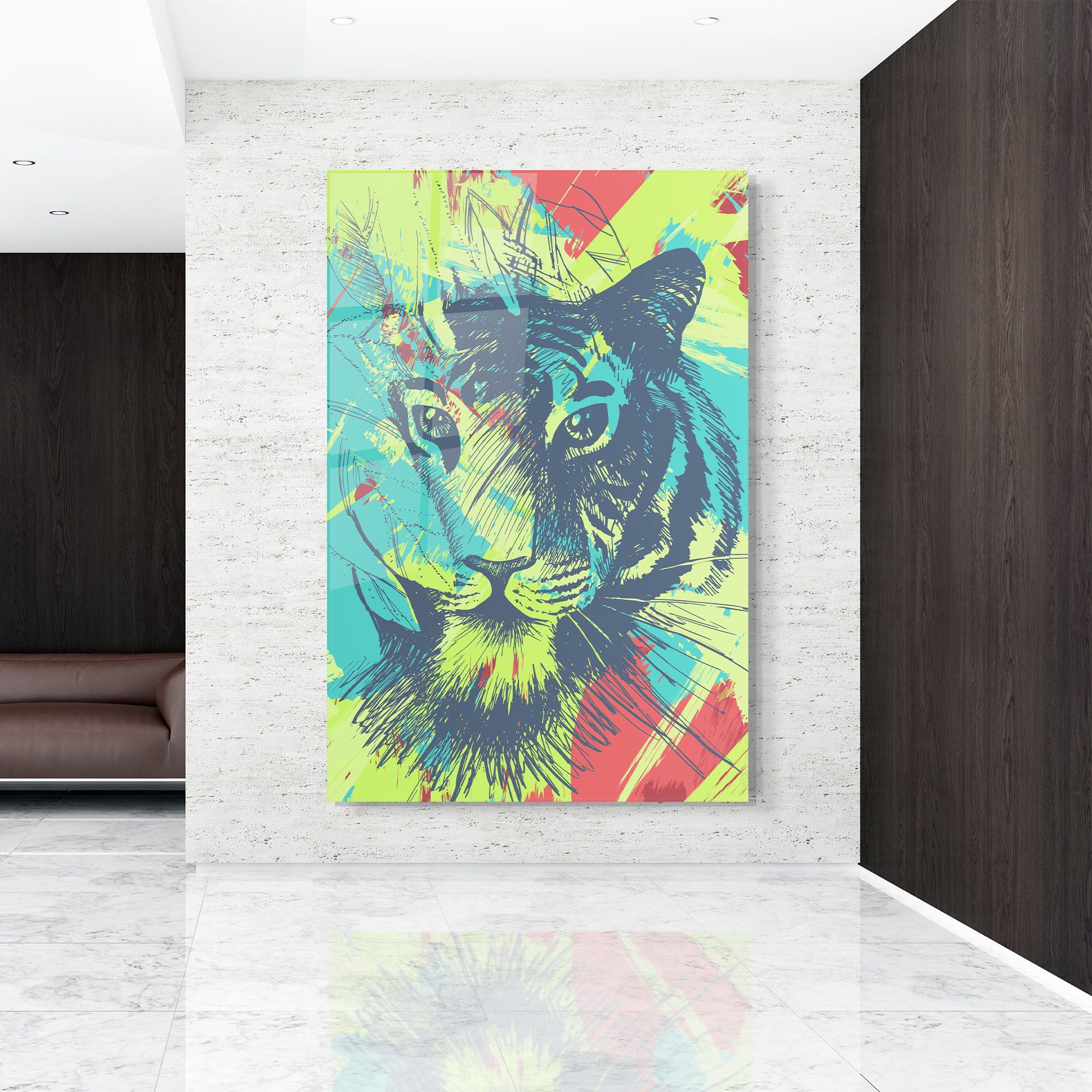 Blue Green Tiger mockup 9