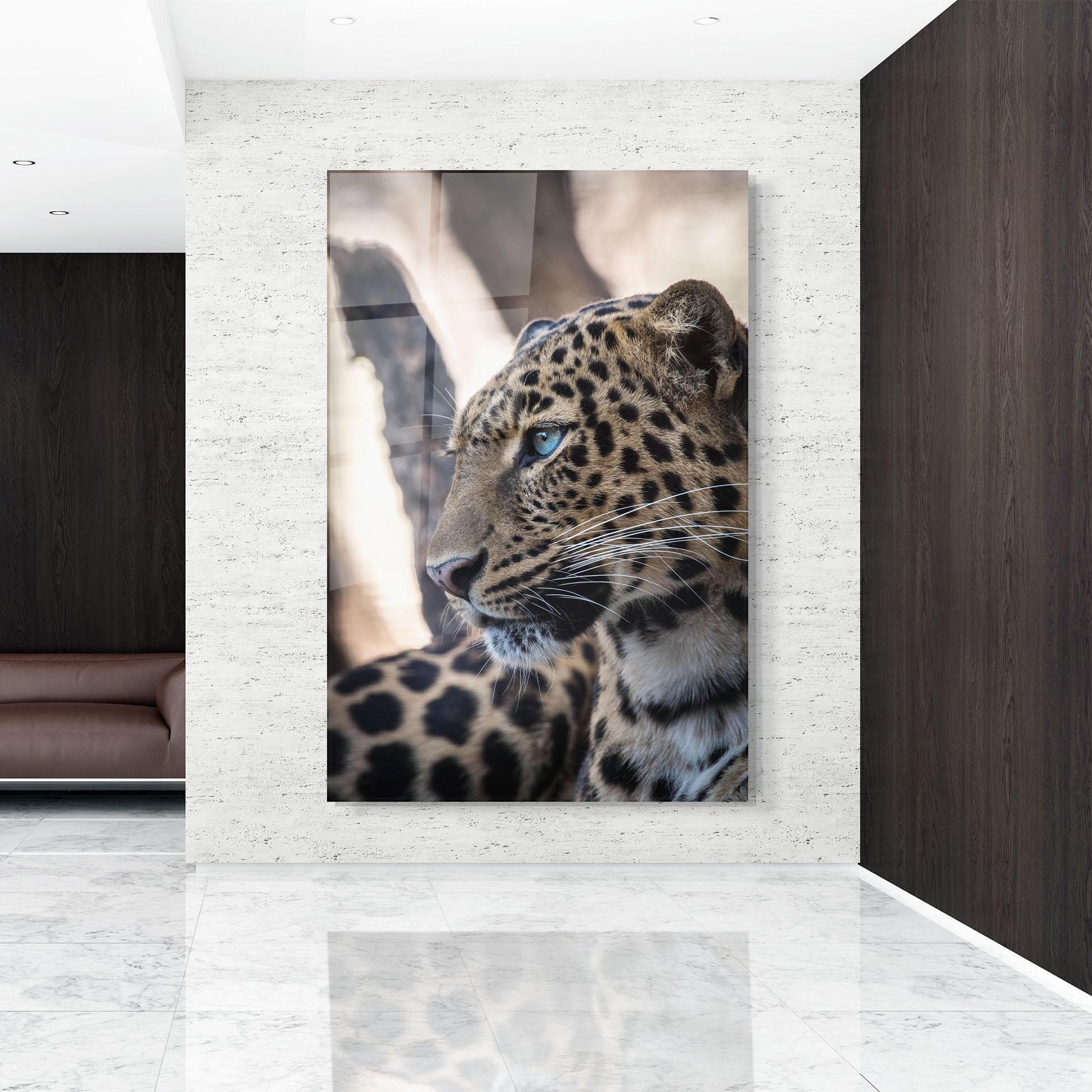 Glasbild Blue Tiger mockup 9