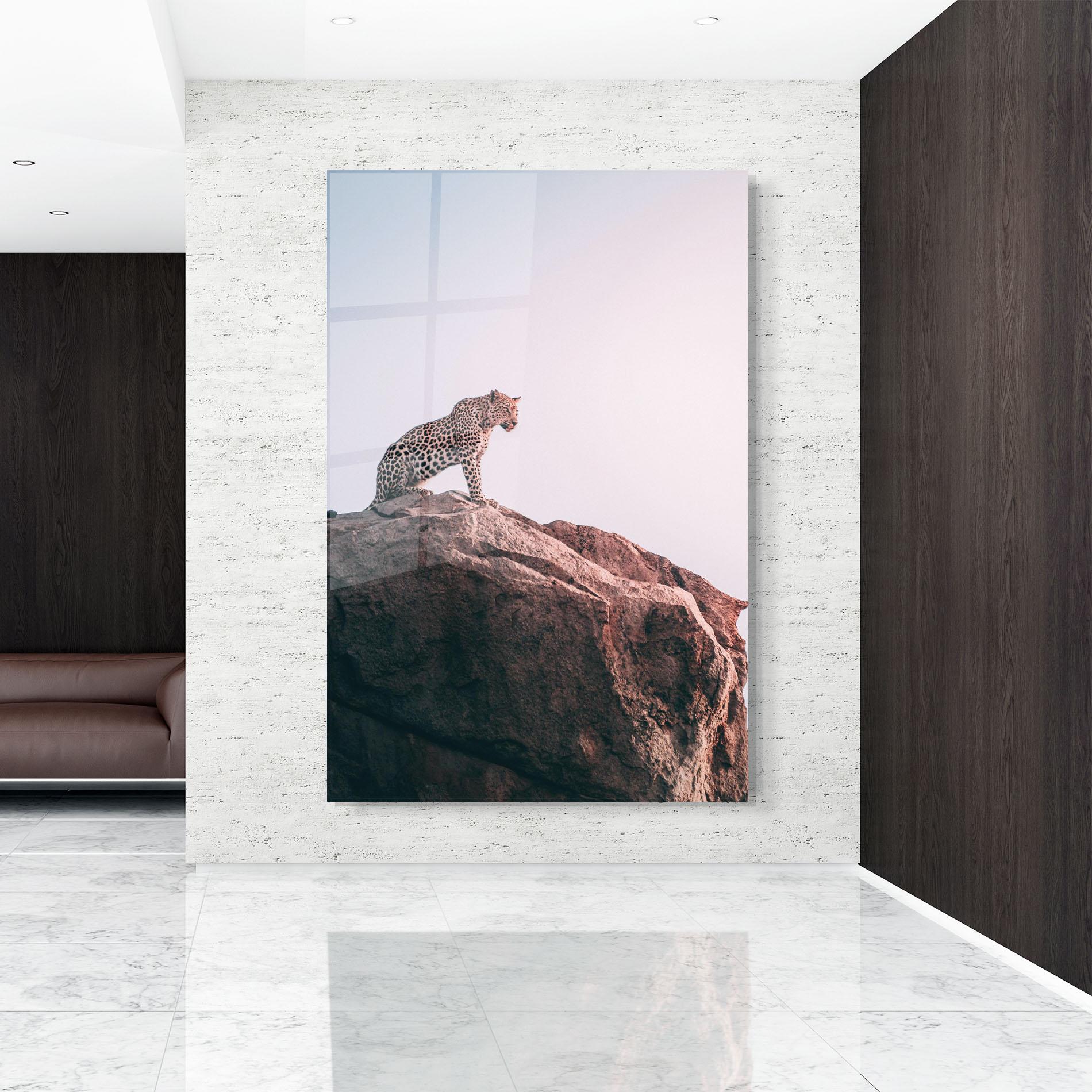 Glasbild Mountain Leopard mockup 9