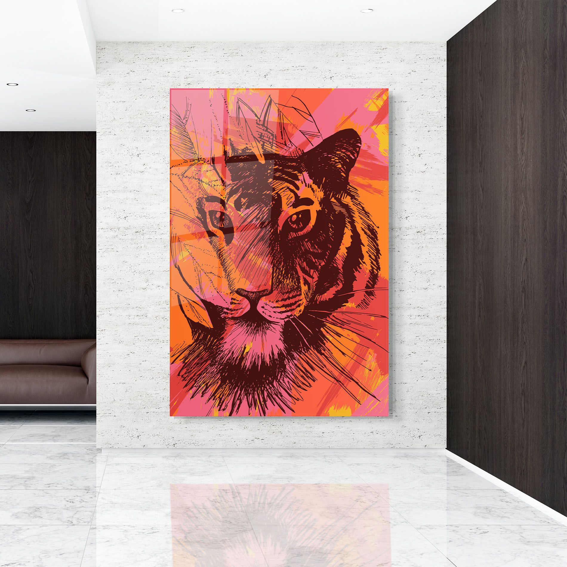 Orange Red Tiger mockup 9