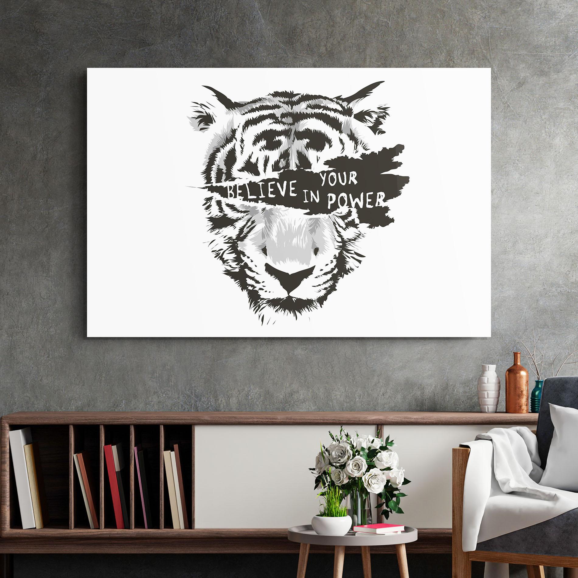 Glasbild Belive In Your Power mockup 2