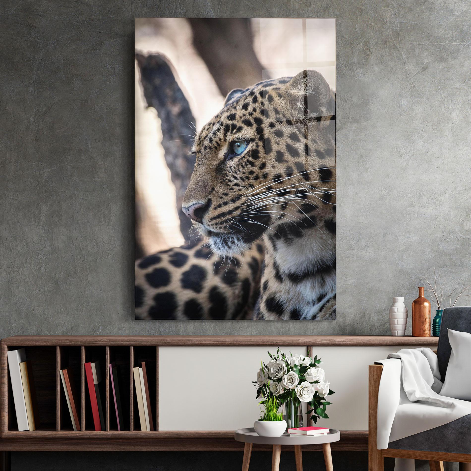 Glasbild Blue Tiger mockup 2