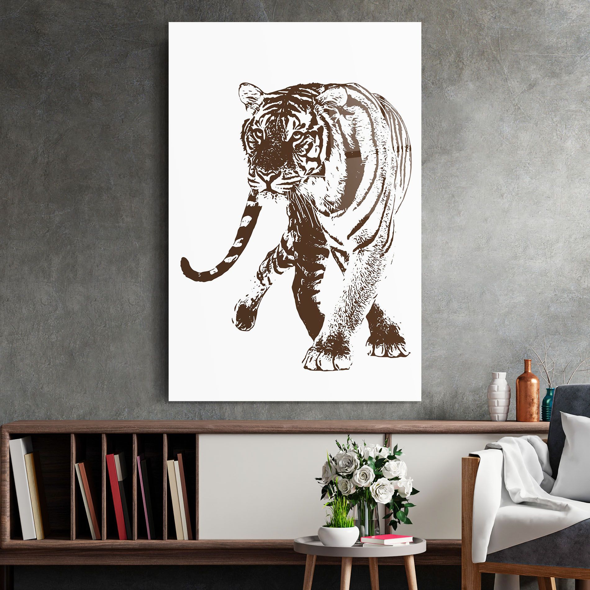 Brown Line Tiger mockup 2
