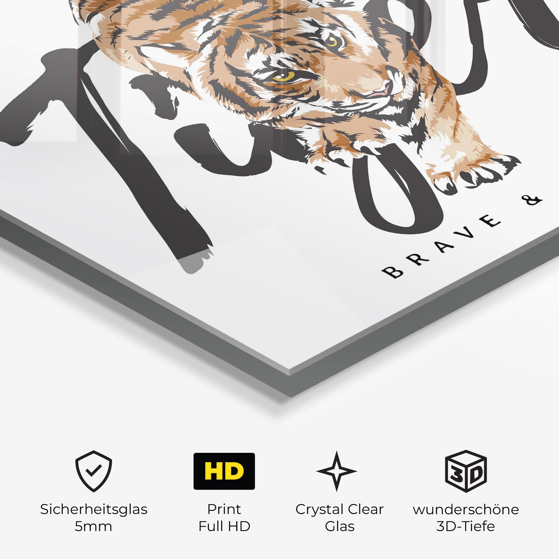 Glasbild Brave And Bold mockup 3