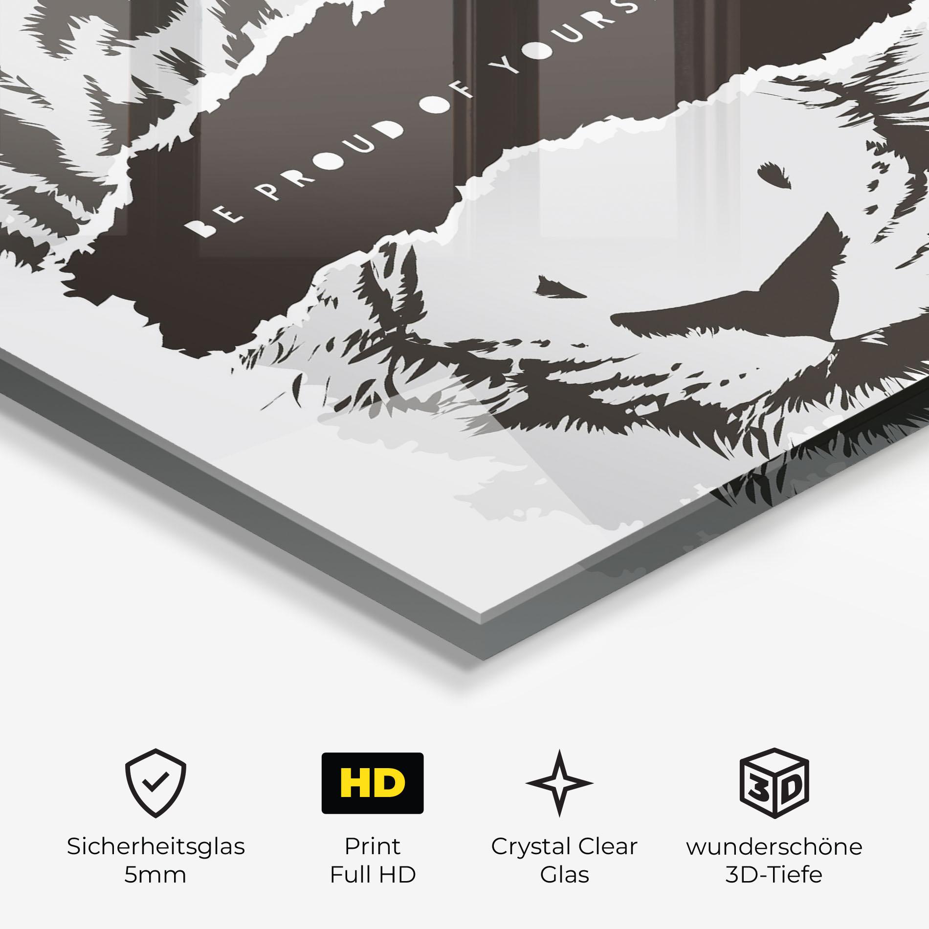 Glasbild Cross The Fear mockup 3