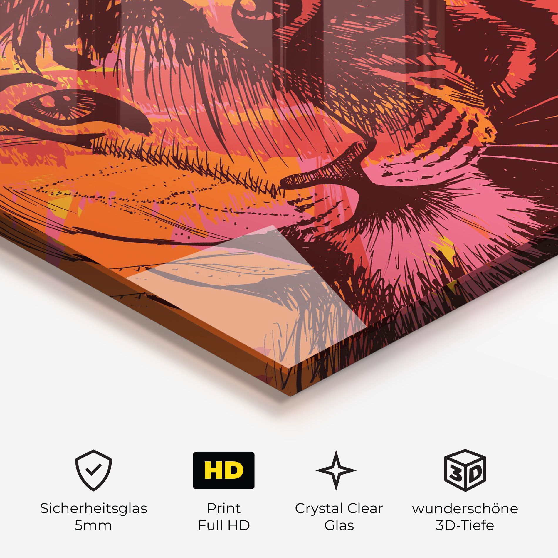 Orange Red Tiger mockup 3