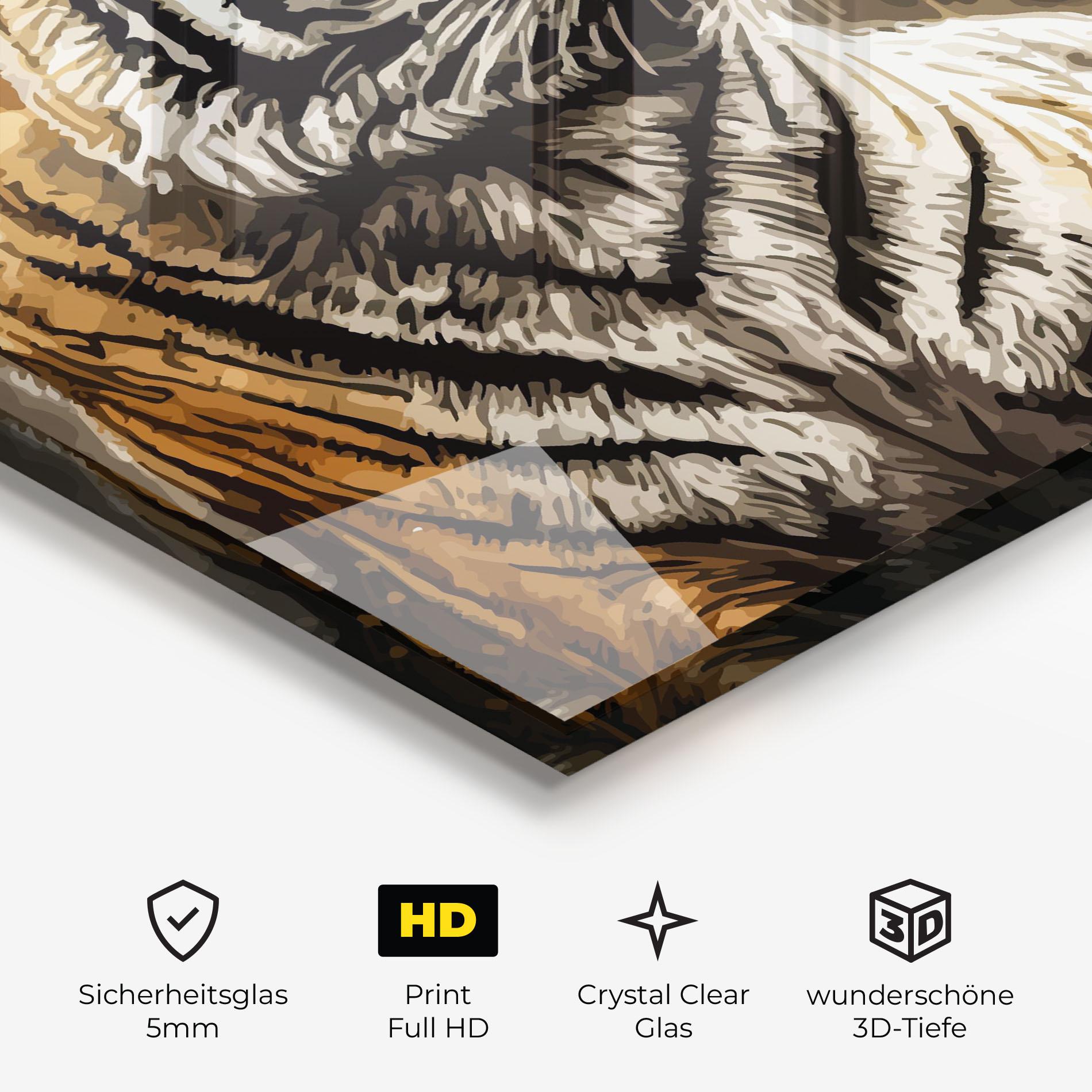Glasbild Rain Tiger mockup 3