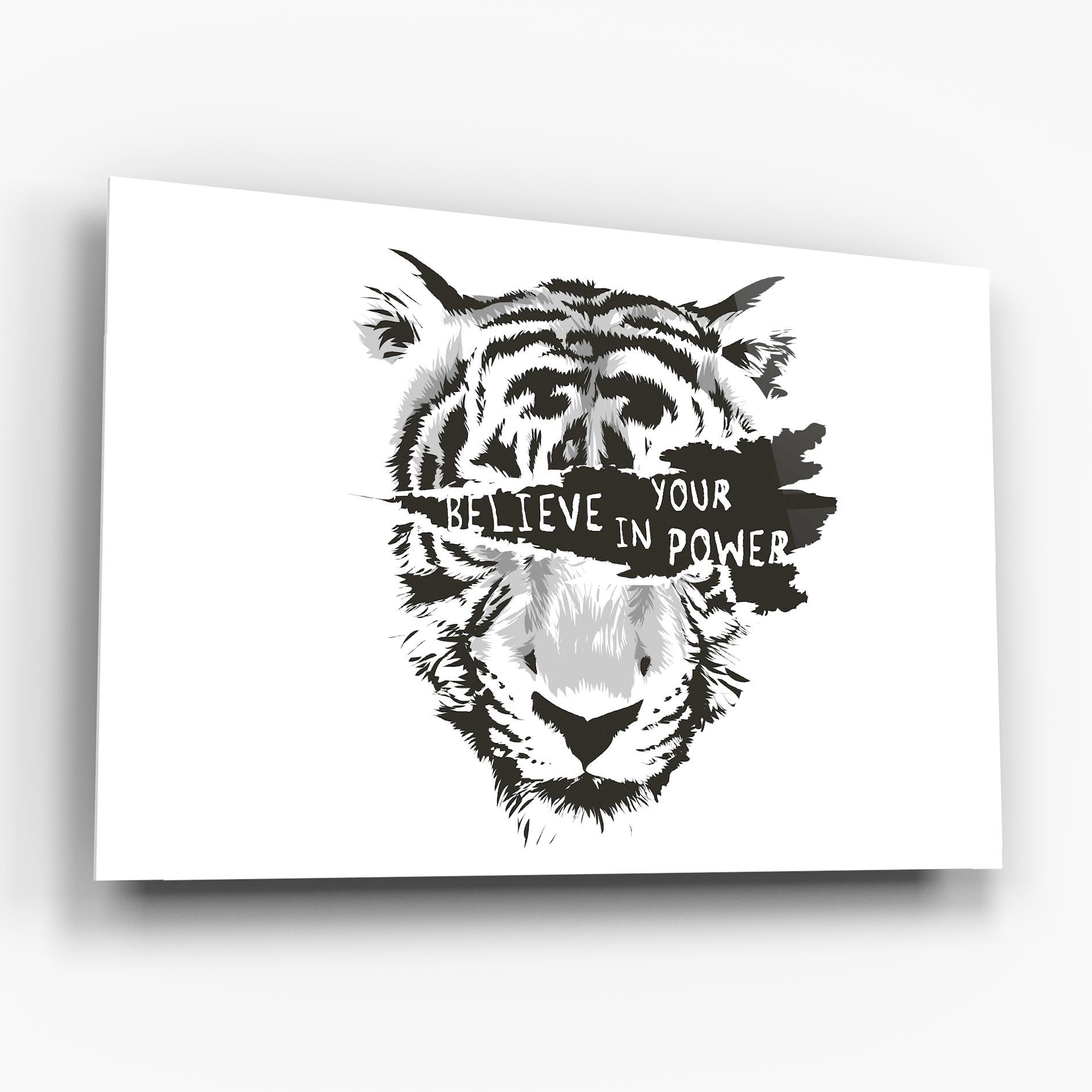 Glasbild Belive In Your Power mockup 6