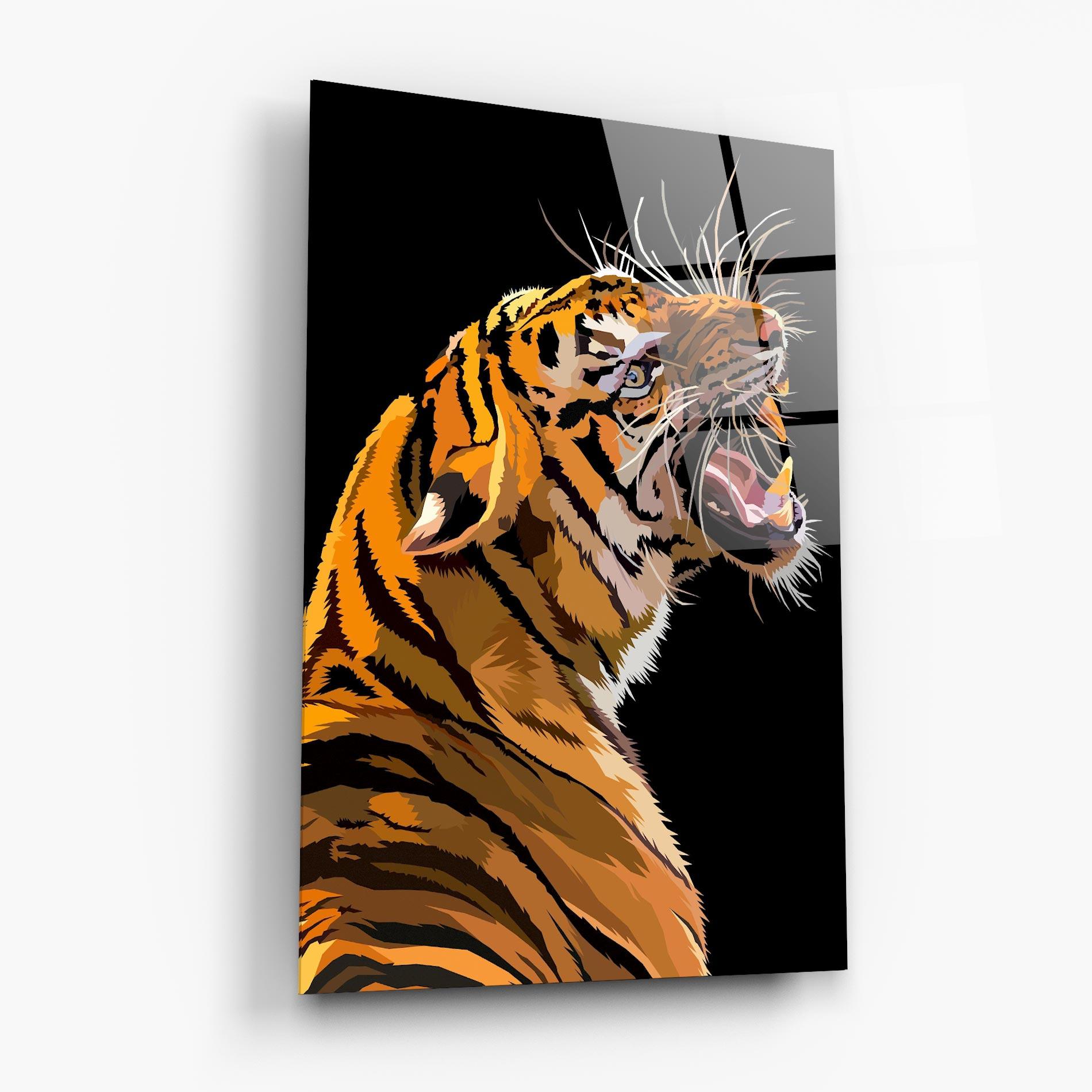 Glasbild Angry Tiger mockup 6