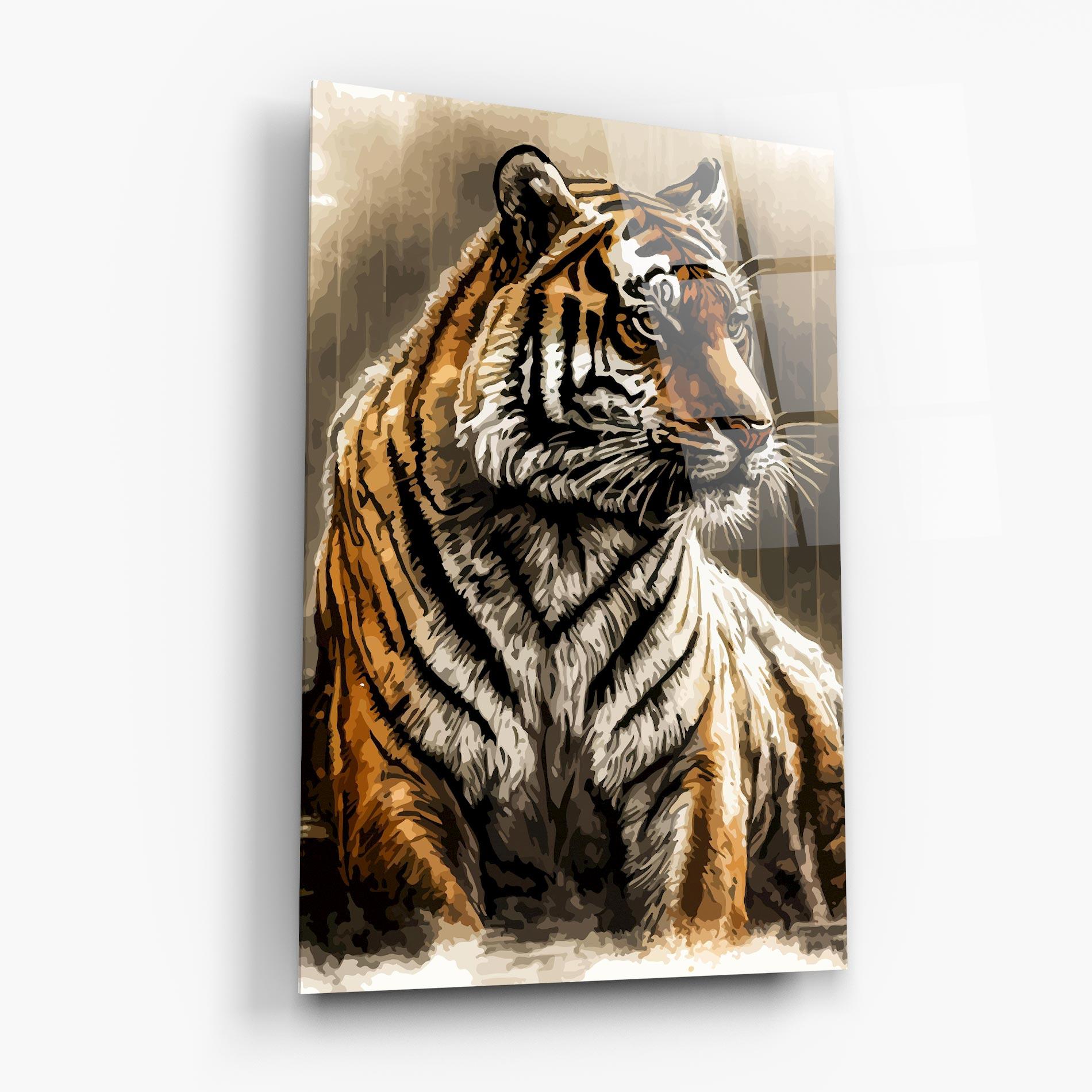 Glasbild Rain Tiger mockup 6