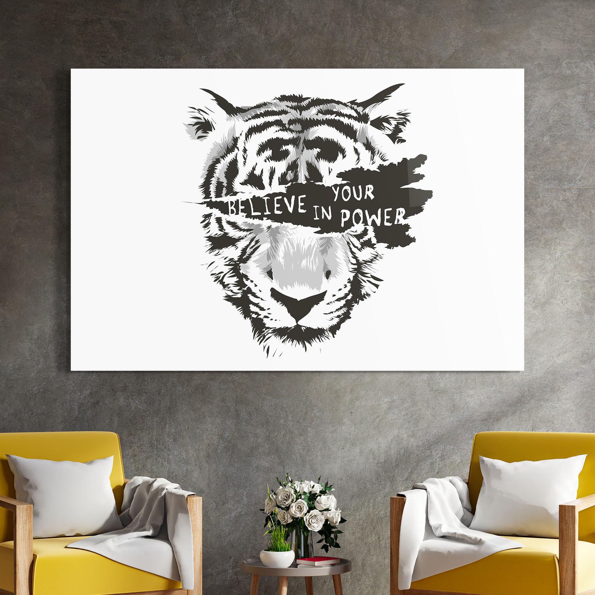 Glasbild Belive In Your Power mockup 4