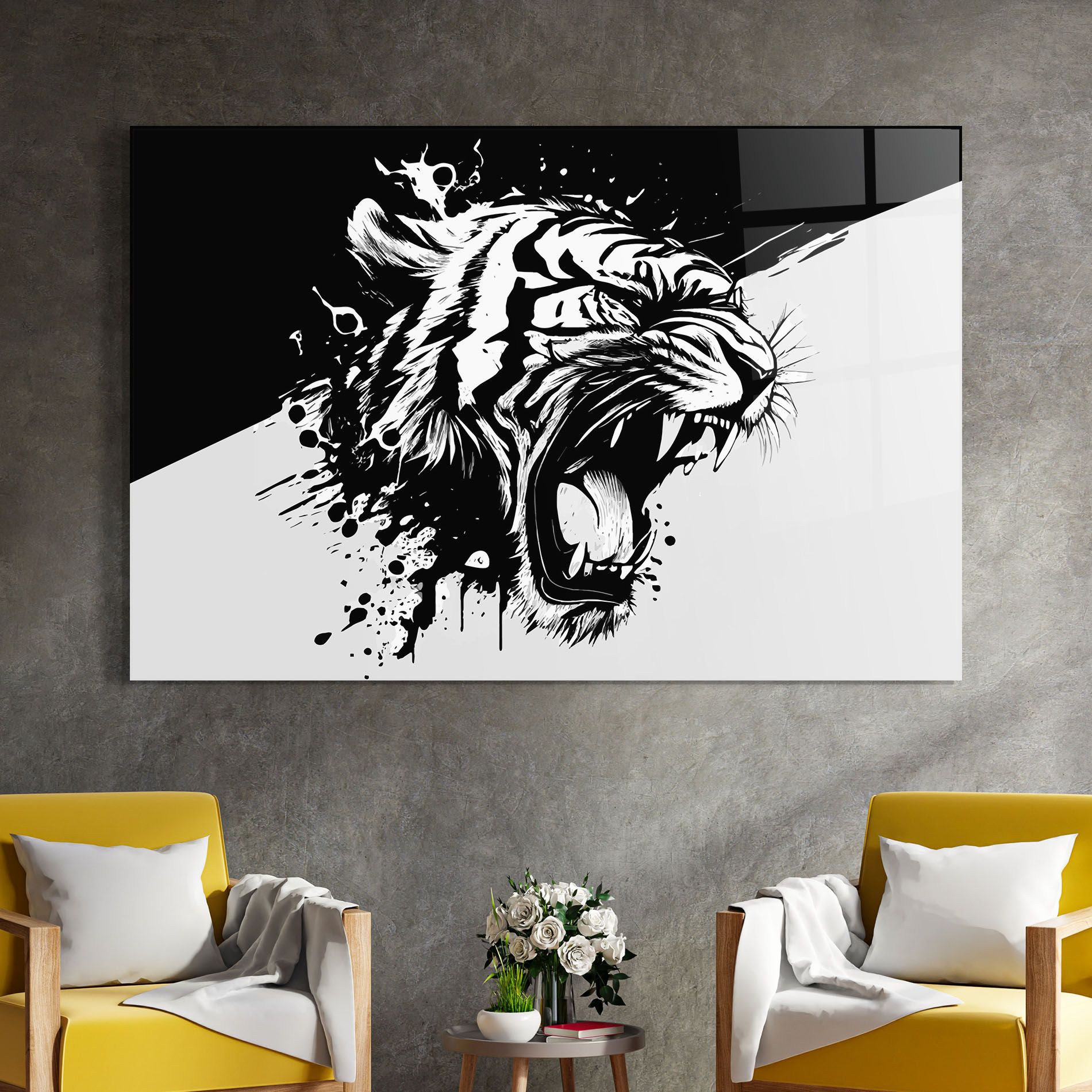 Black Grey Tiger mockup 4