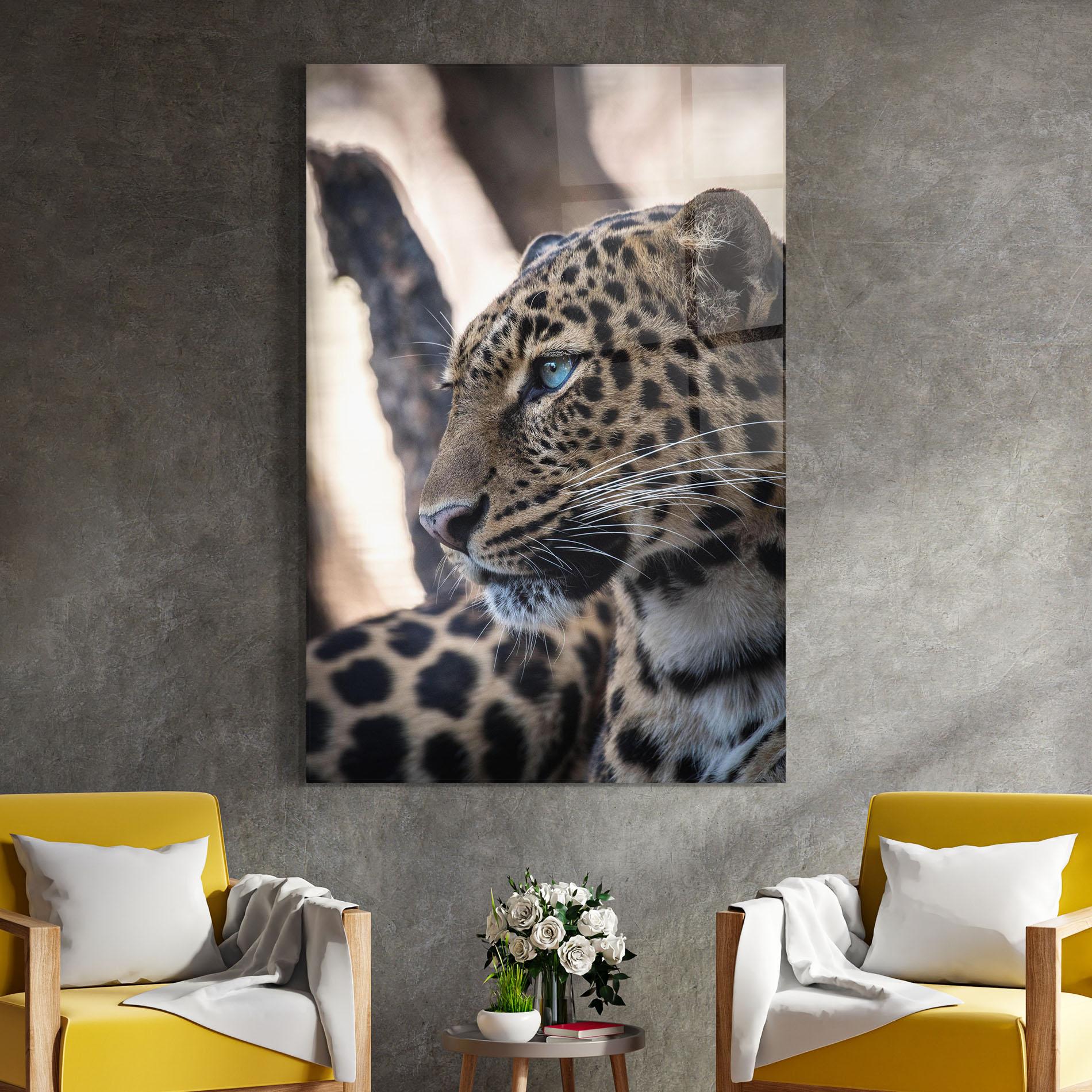 Glasbild Blue Tiger mockup 4